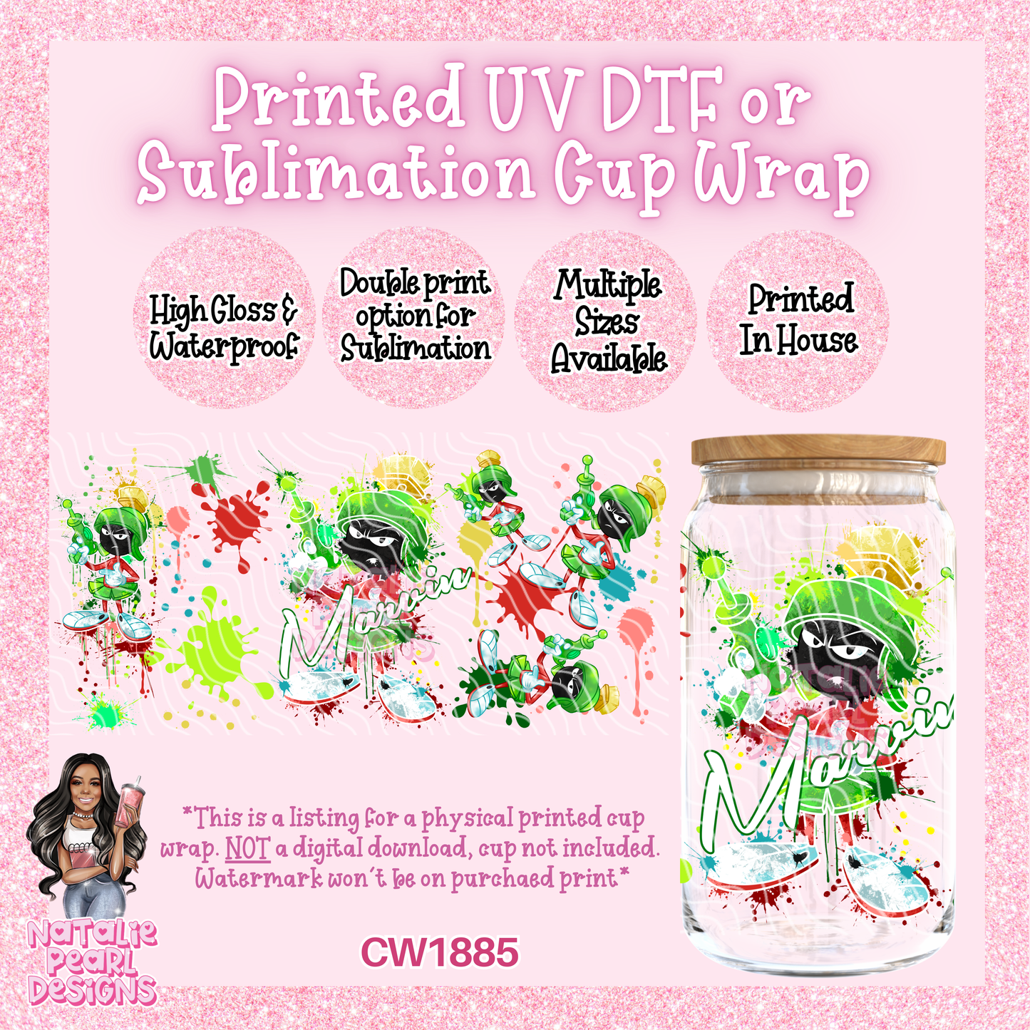 CW1885 UV DTF/SUB Cup Wraps