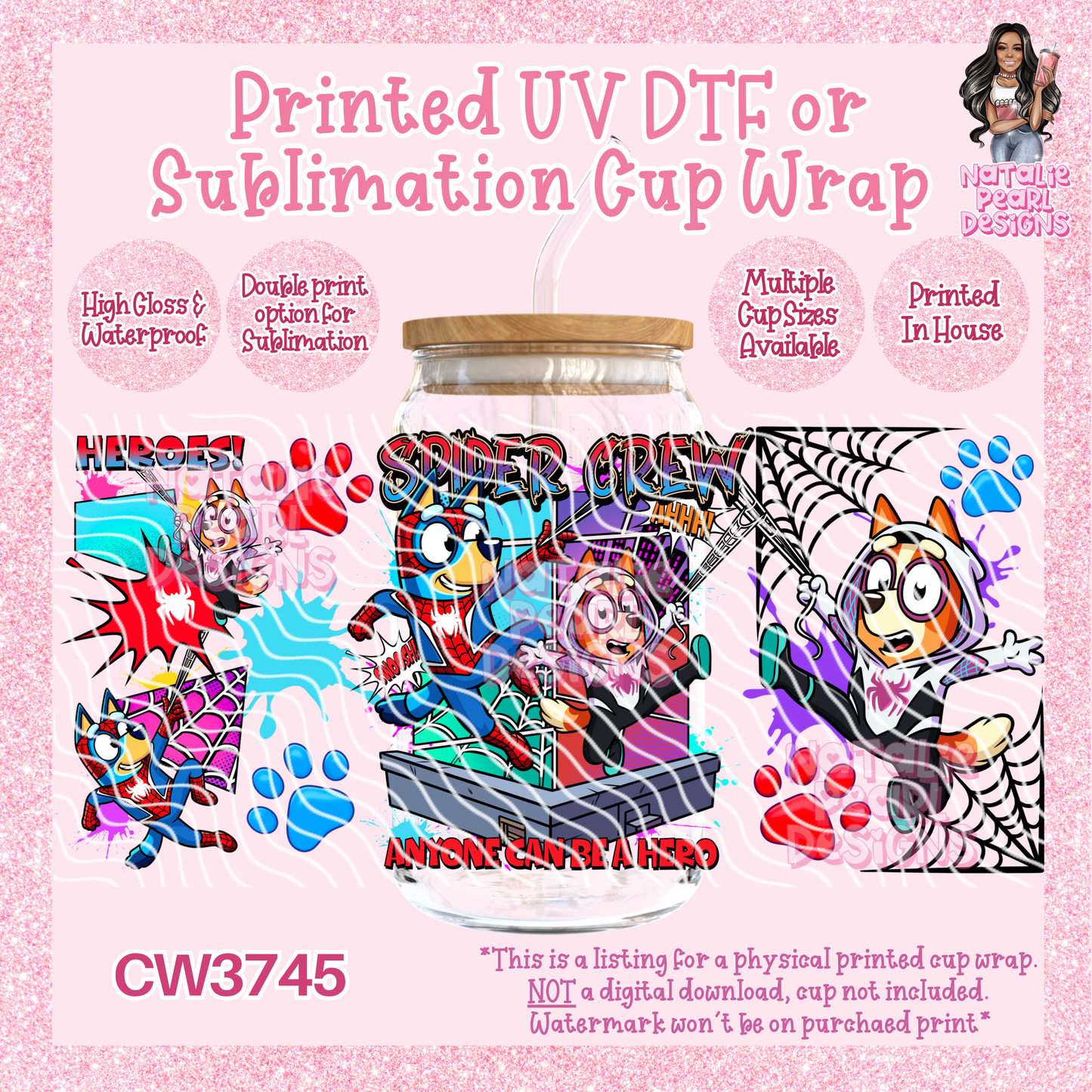 CW3745 UV DTF/SUB Cup Wraps