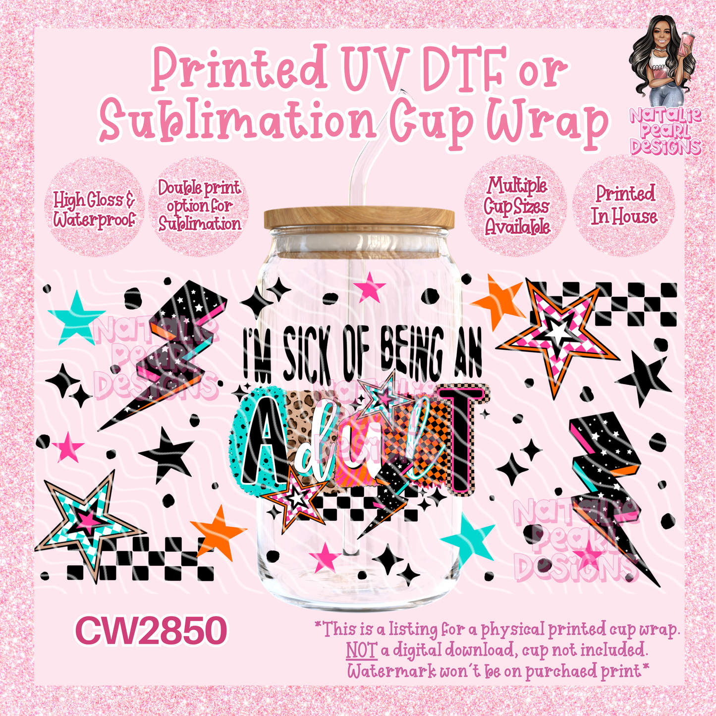 CW2850 UV DTF/SUB Cup Wraps