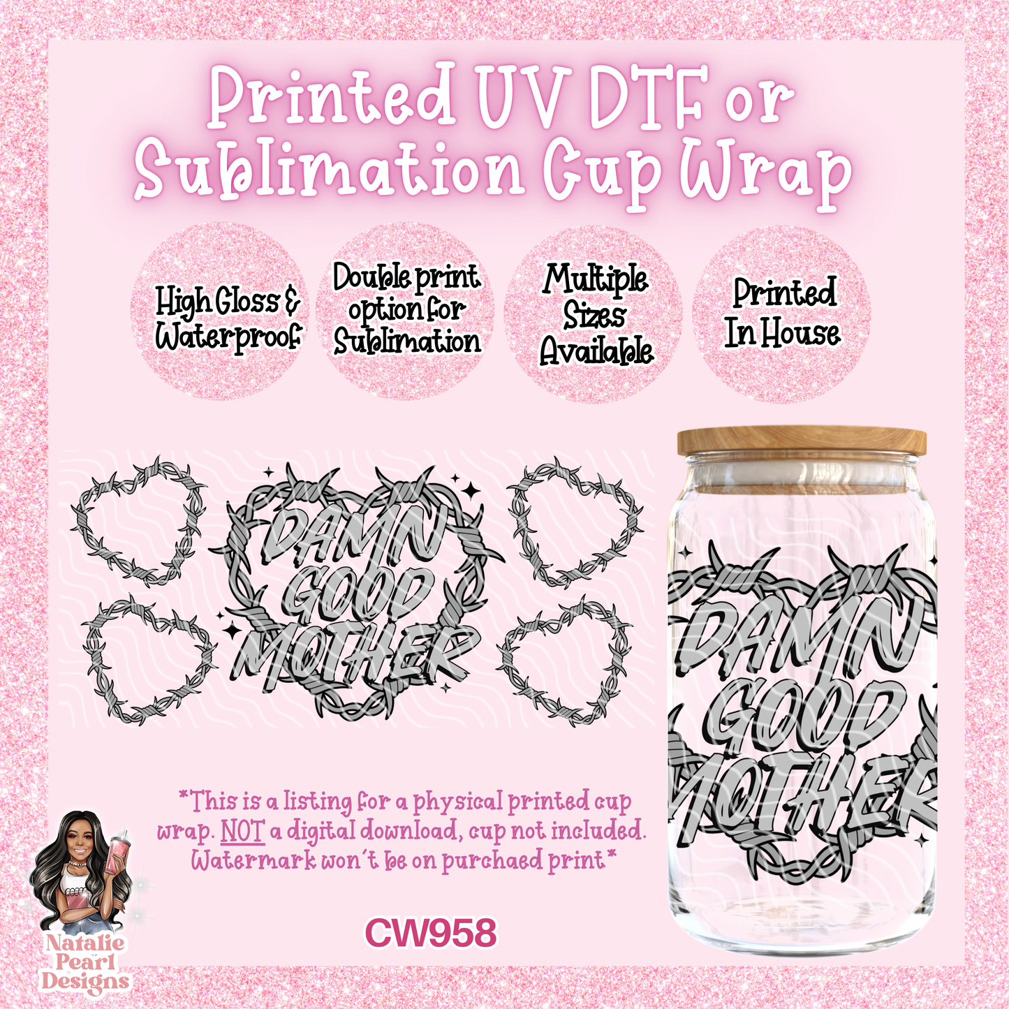 CW958 UV DTF/SUB Cup Wrap