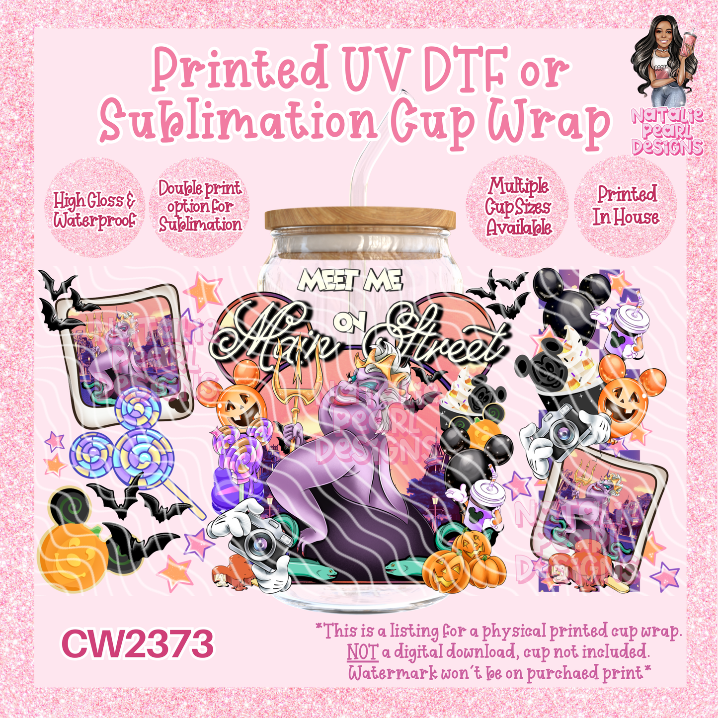 CW2373 UV DTF/SUB Cup Wraps
