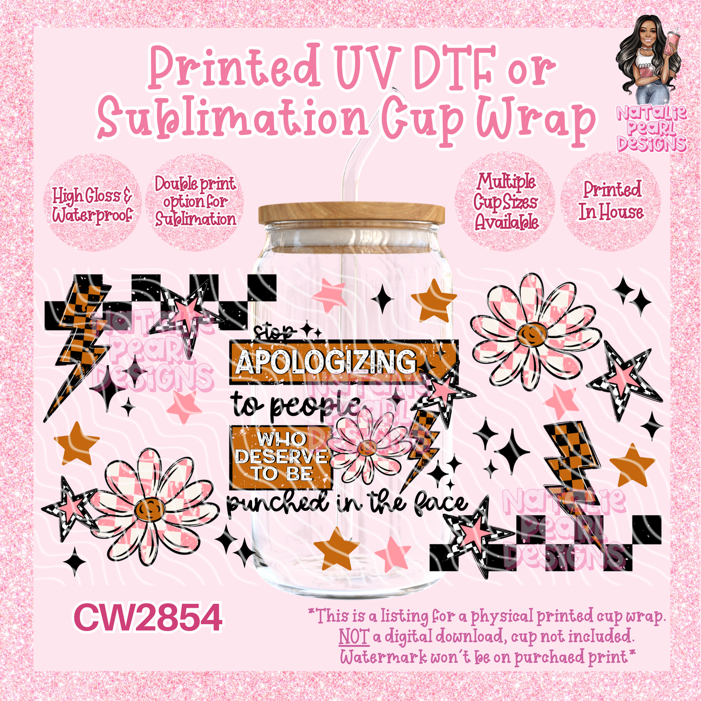CW2854 UV DTF/SUB Cup Wraps