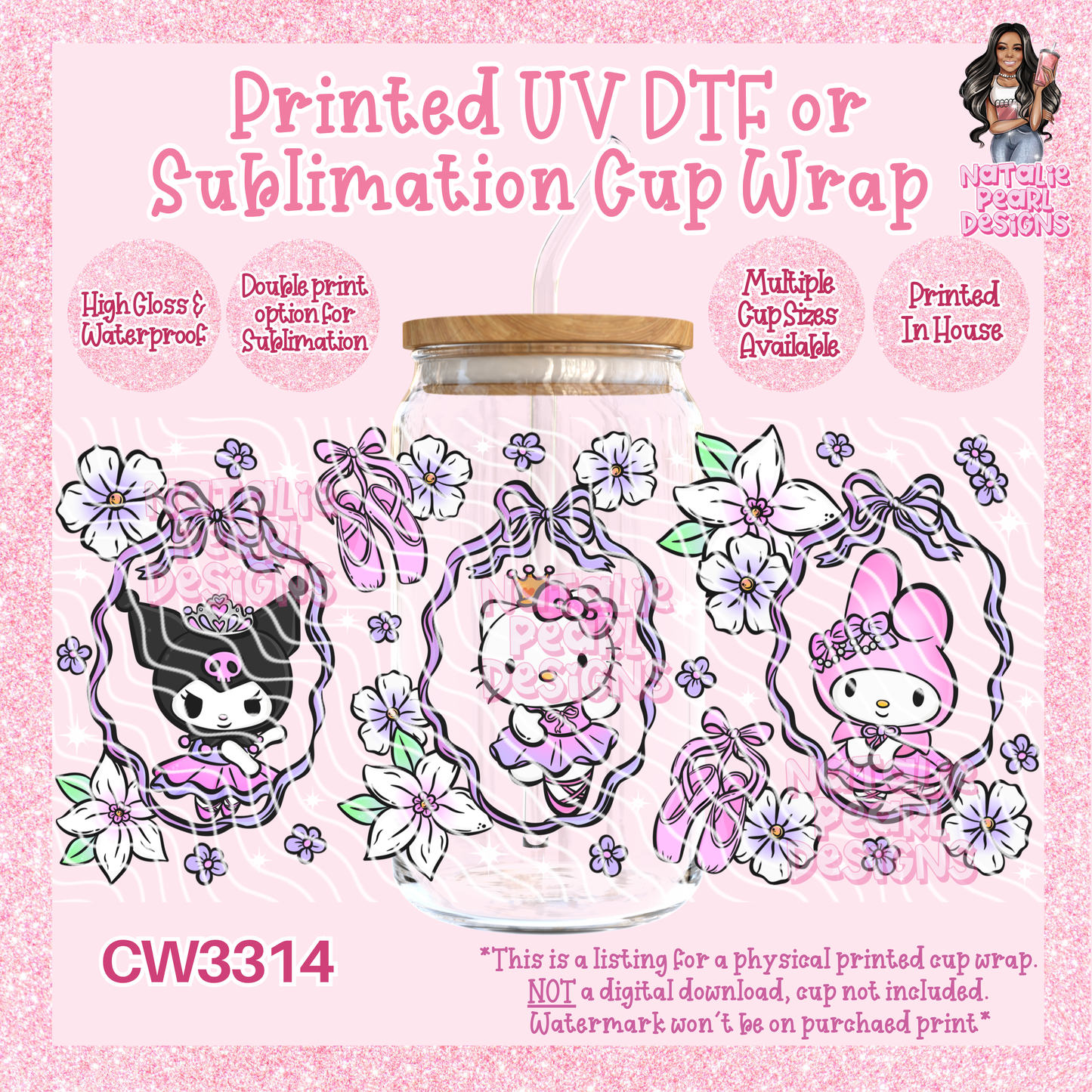 CW3314 UV DTF/SUB Cup Wraps