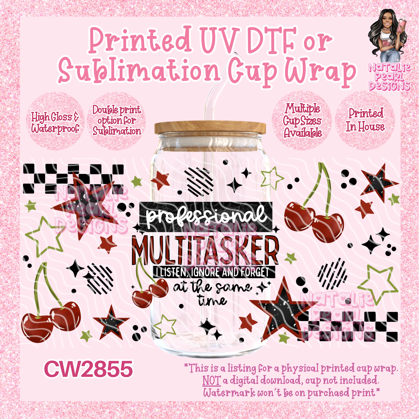 CW2855 UV DTF/SUB Cup Wraps