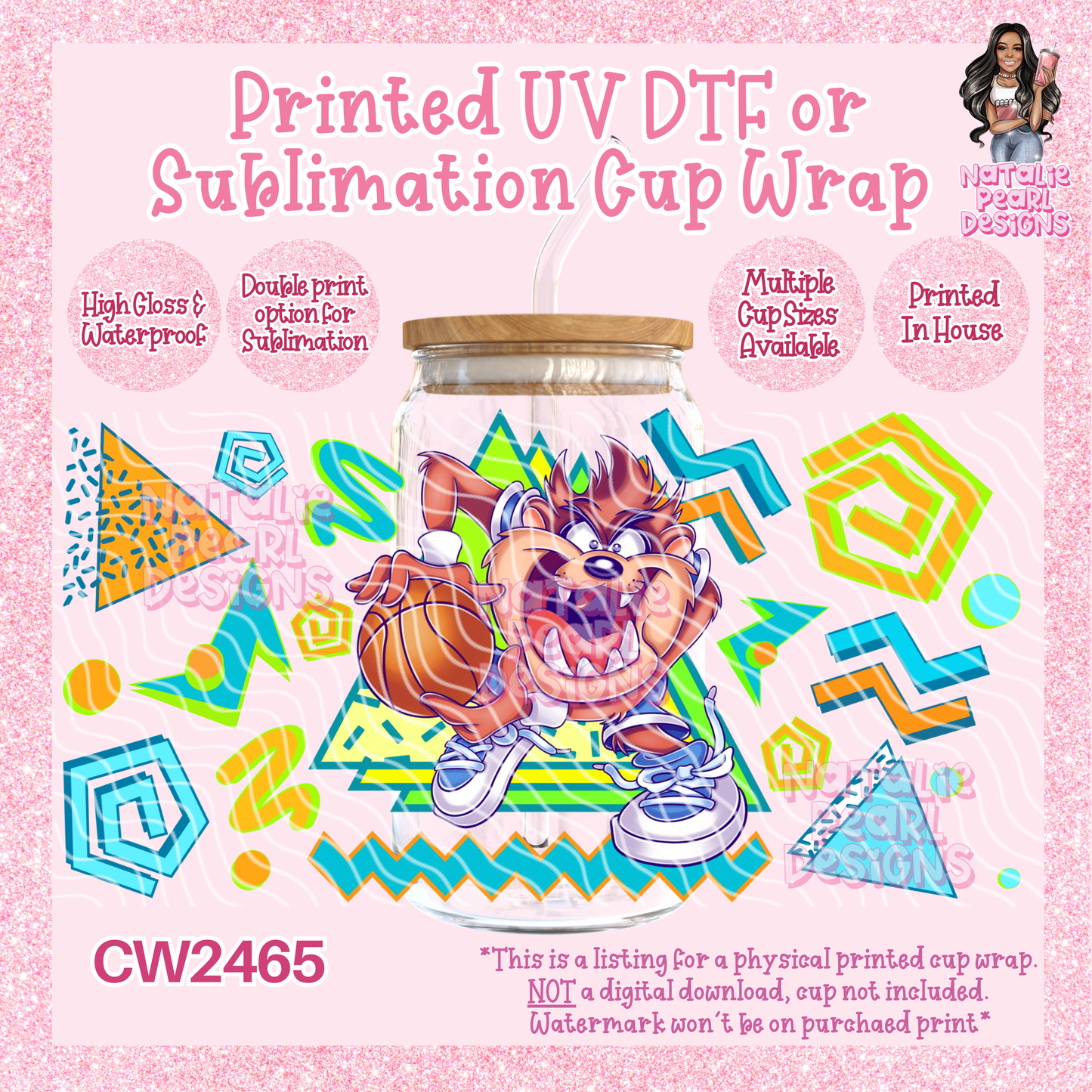 CW2465 UV DTF/SUB Cup Wraps