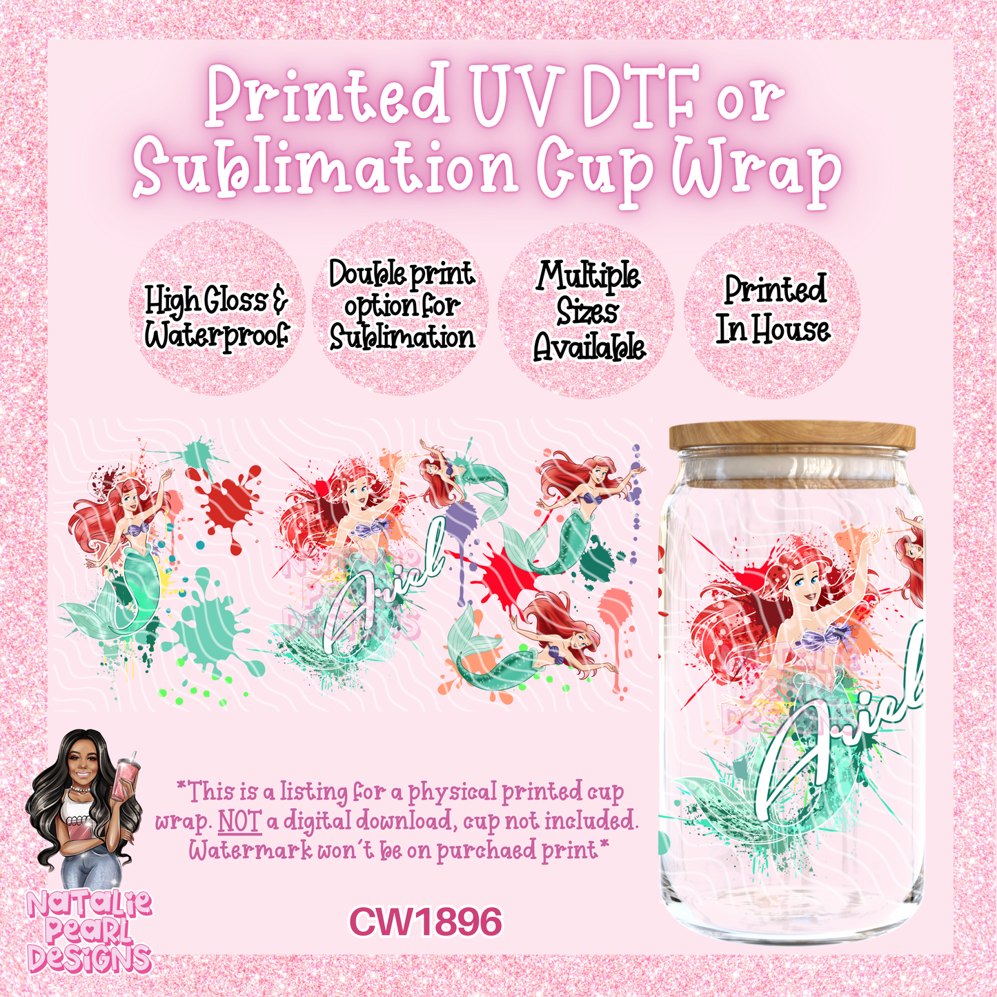 CW1896 UV DTF/SUB Cup Wraps