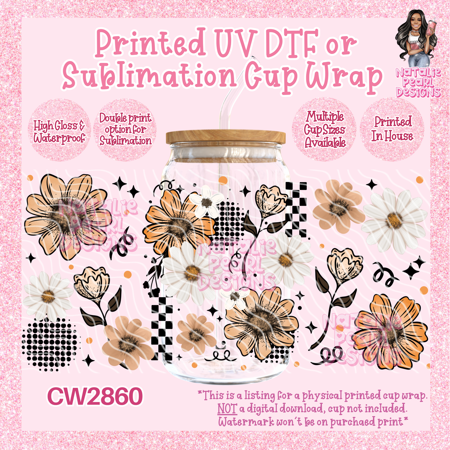 CW2860 UV DTF/SUB Cup Wraps