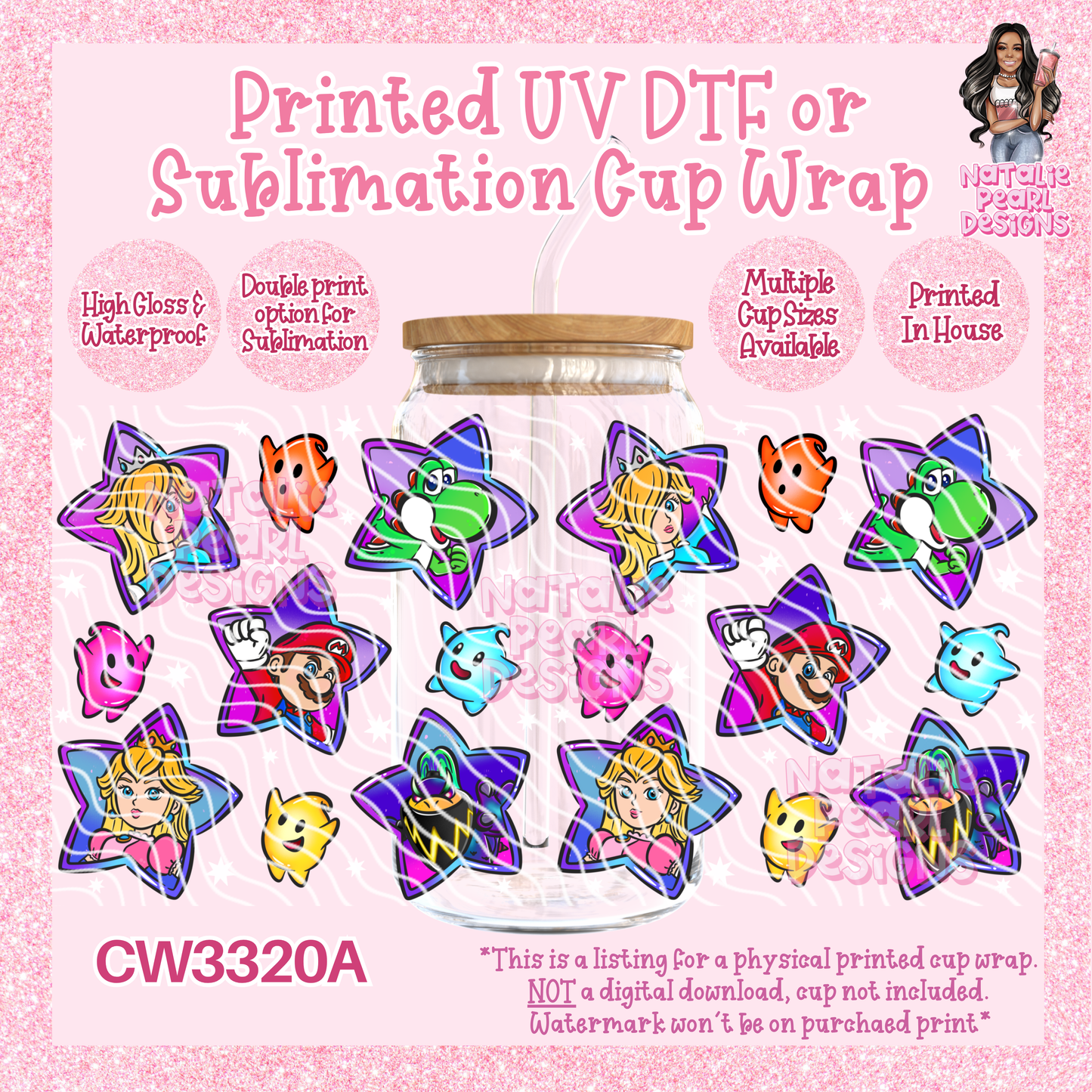 CW3320A UV DTF/SUB Cup Wraps