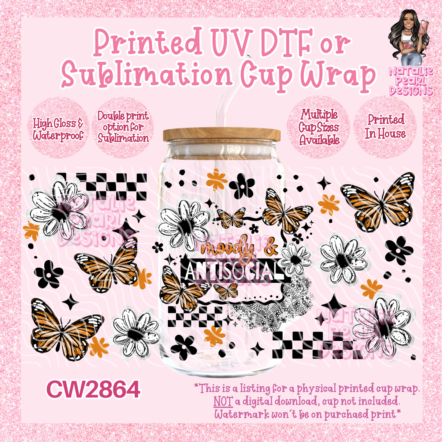 CW2864 UV DTF/SUB Cup Wraps