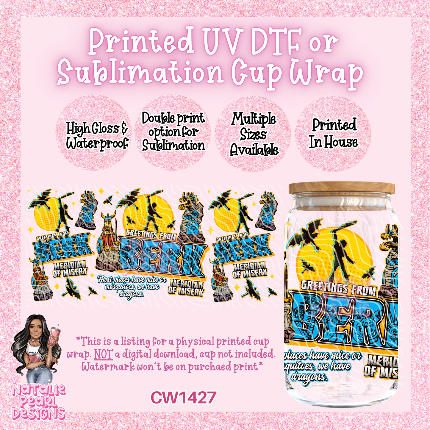 CW1427 UV DTF/SUB Cup Wrap