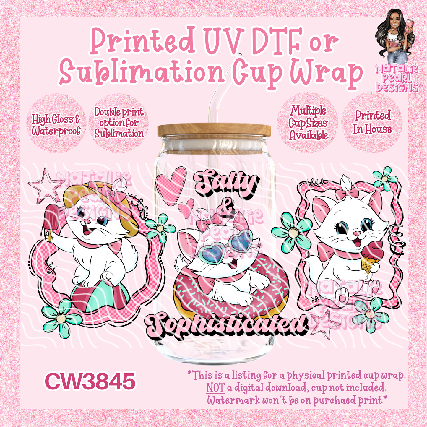 CW3845 UV DTF/SUB Cup Wraps