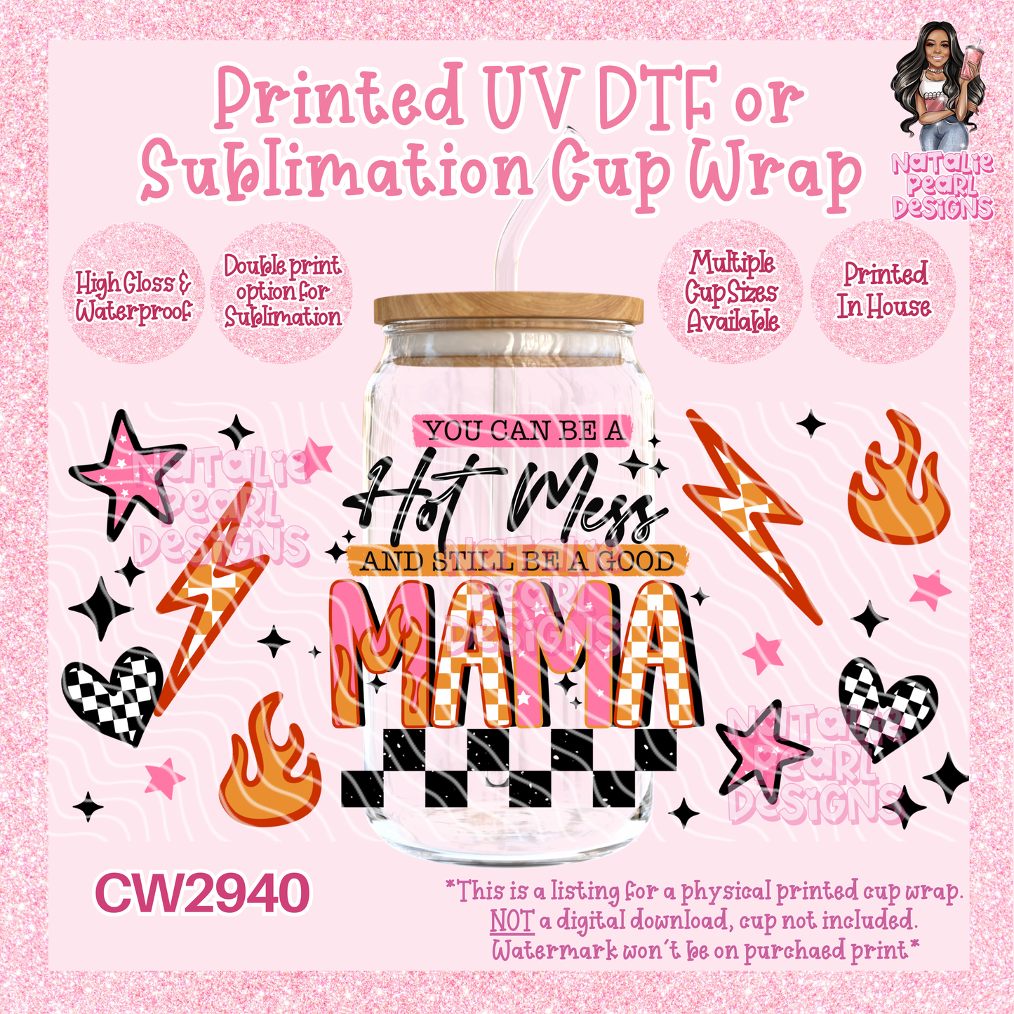 CW2940 UV DTF/SUB Cup Wraps