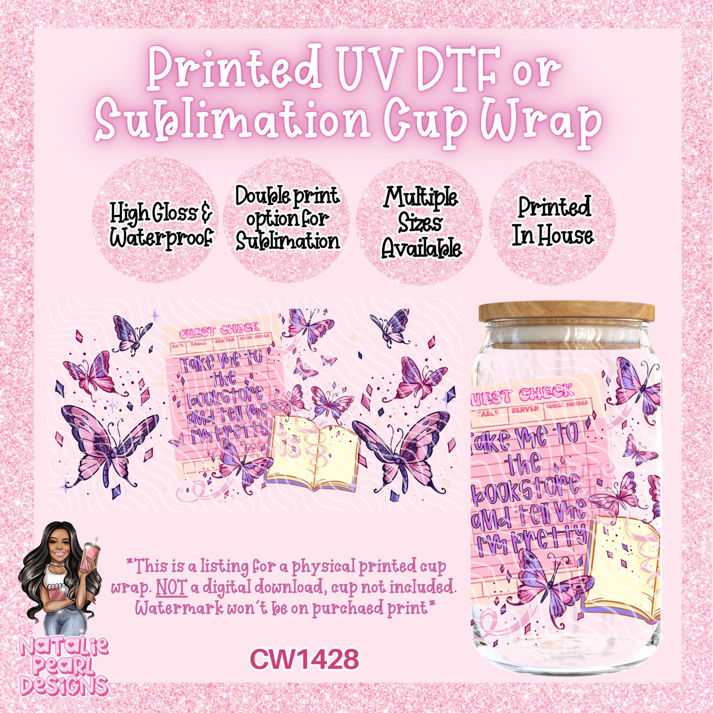 CW1428 UV DTF/SUB Cup Wrap