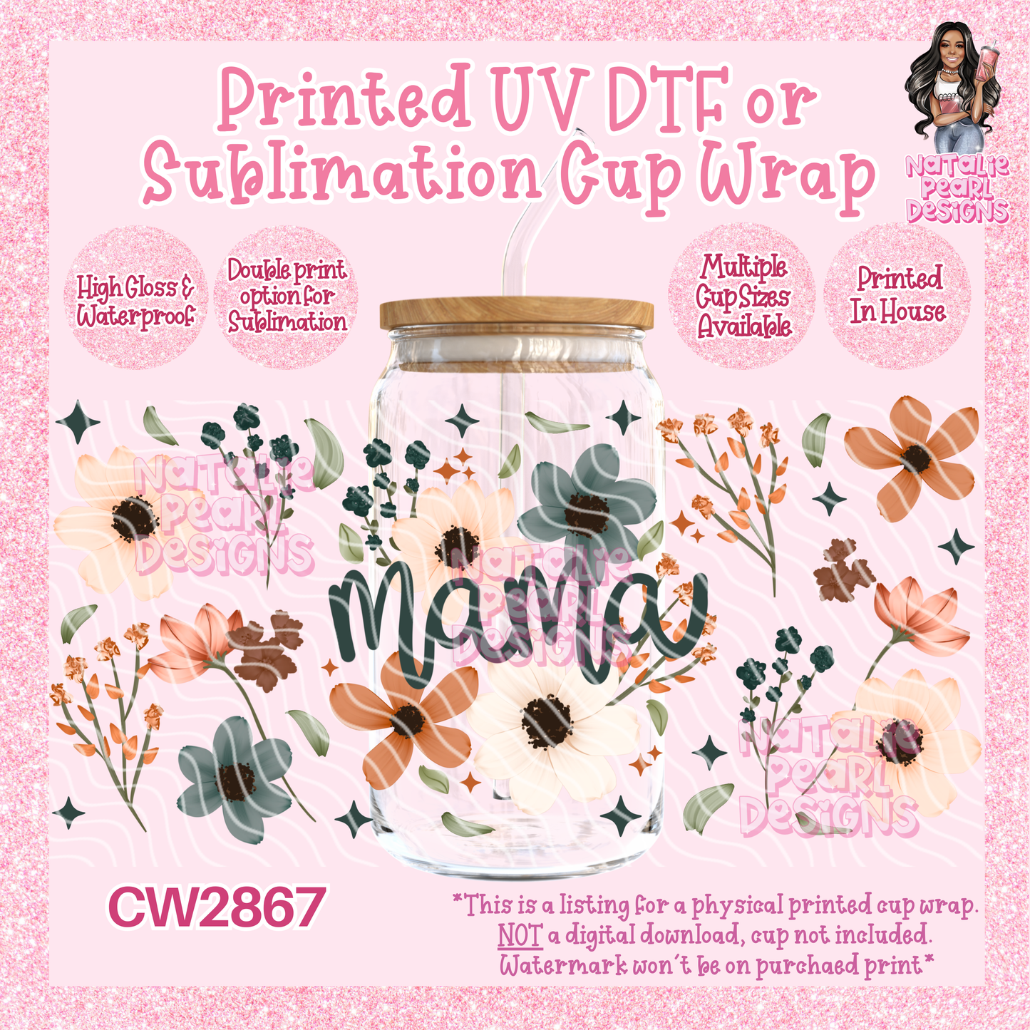 CW2867 UV DTF/SUB Cup Wraps