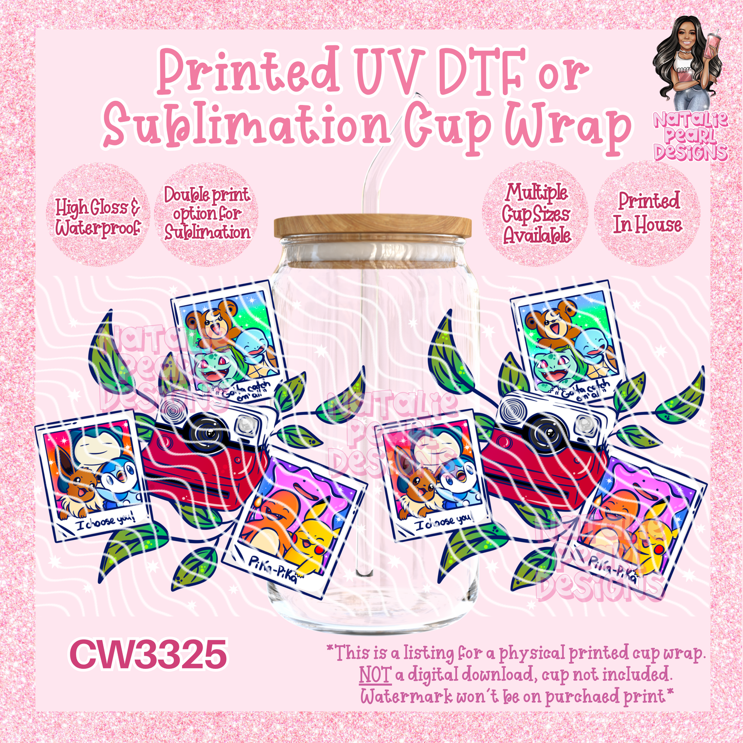 CW3325 UV DTF/SUB Cup Wraps