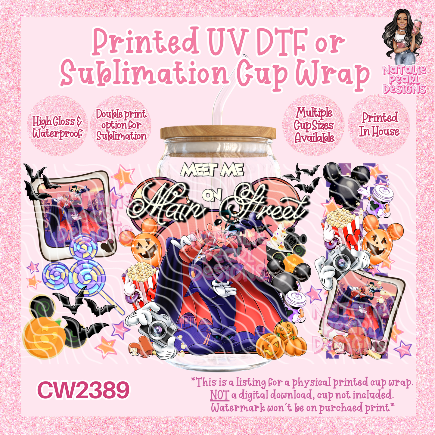 CW2389 UV DTF/SUB Cup Wraps