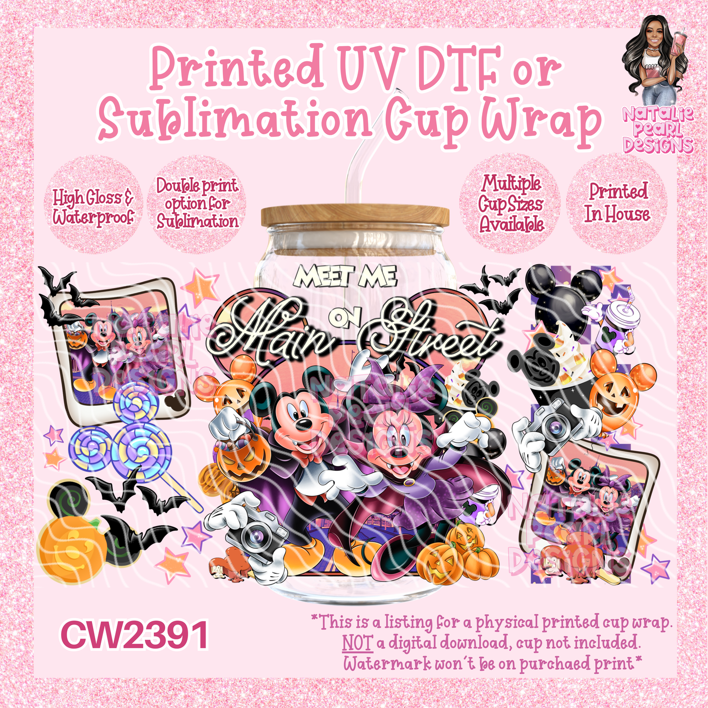 CW2391 UV DTF/SUB Cup Wraps