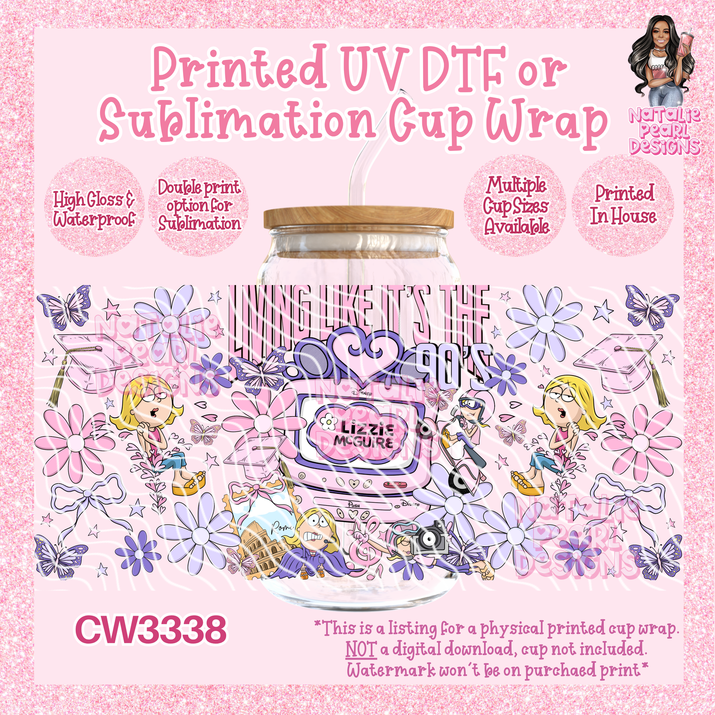 CW3338 UV DTF/SUB Cup Wraps