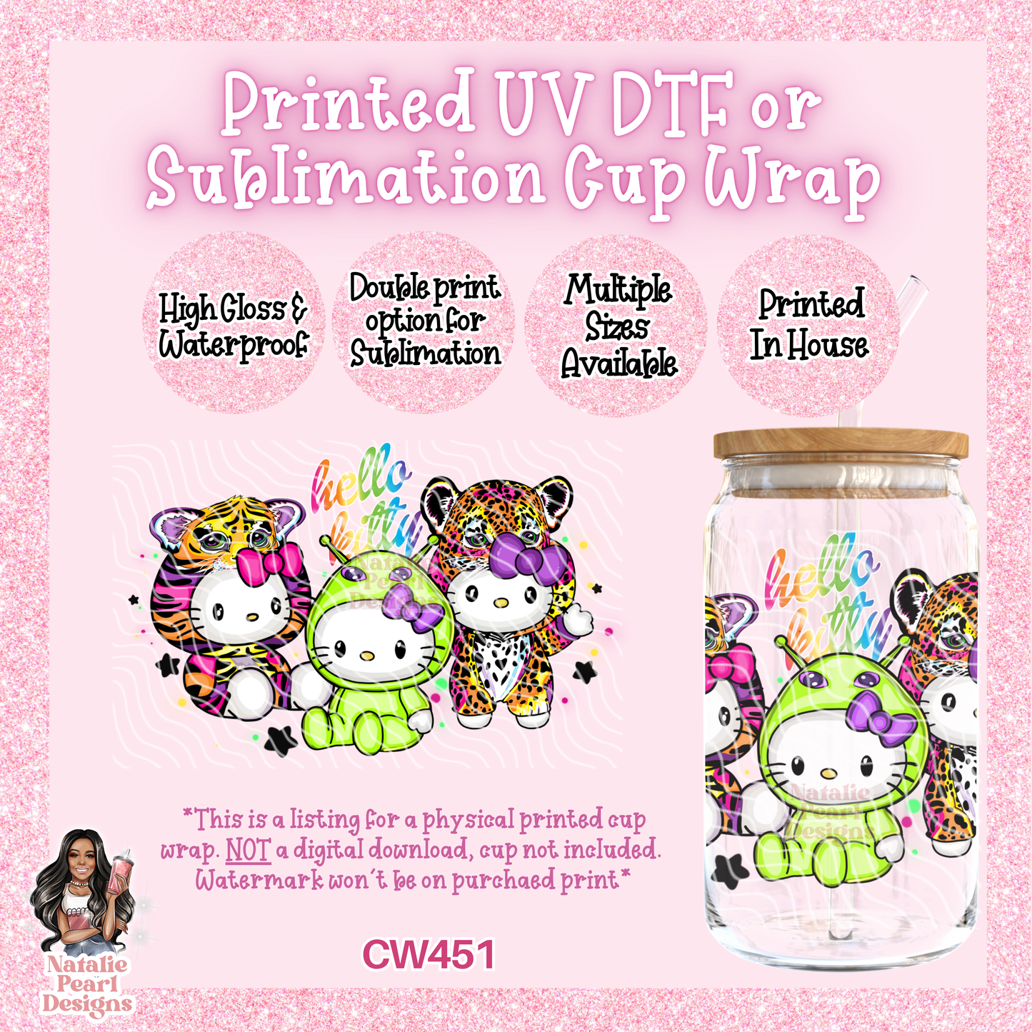 CW451 UV DTF/SUB Cup Wrap