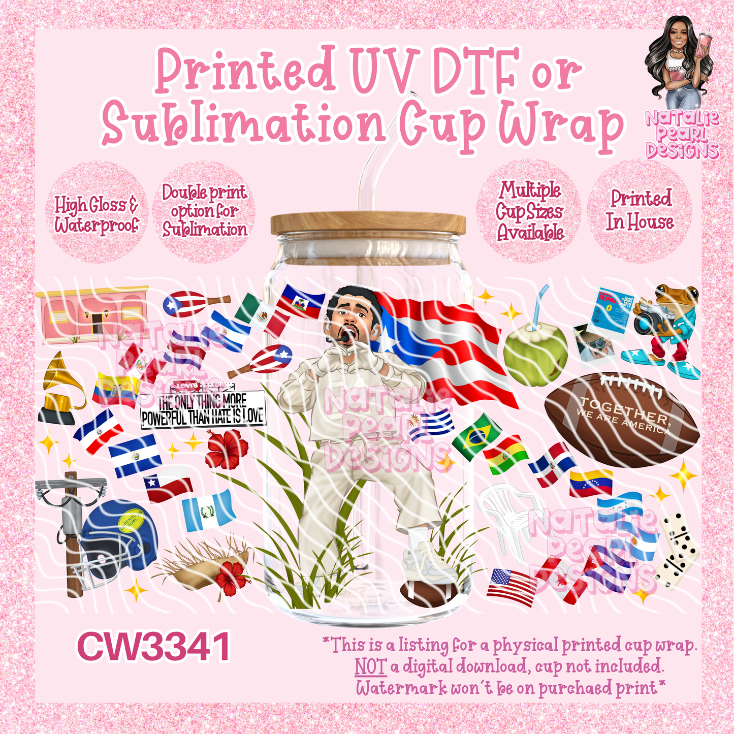 CW3341 UV DTF/SUB Cup Wraps