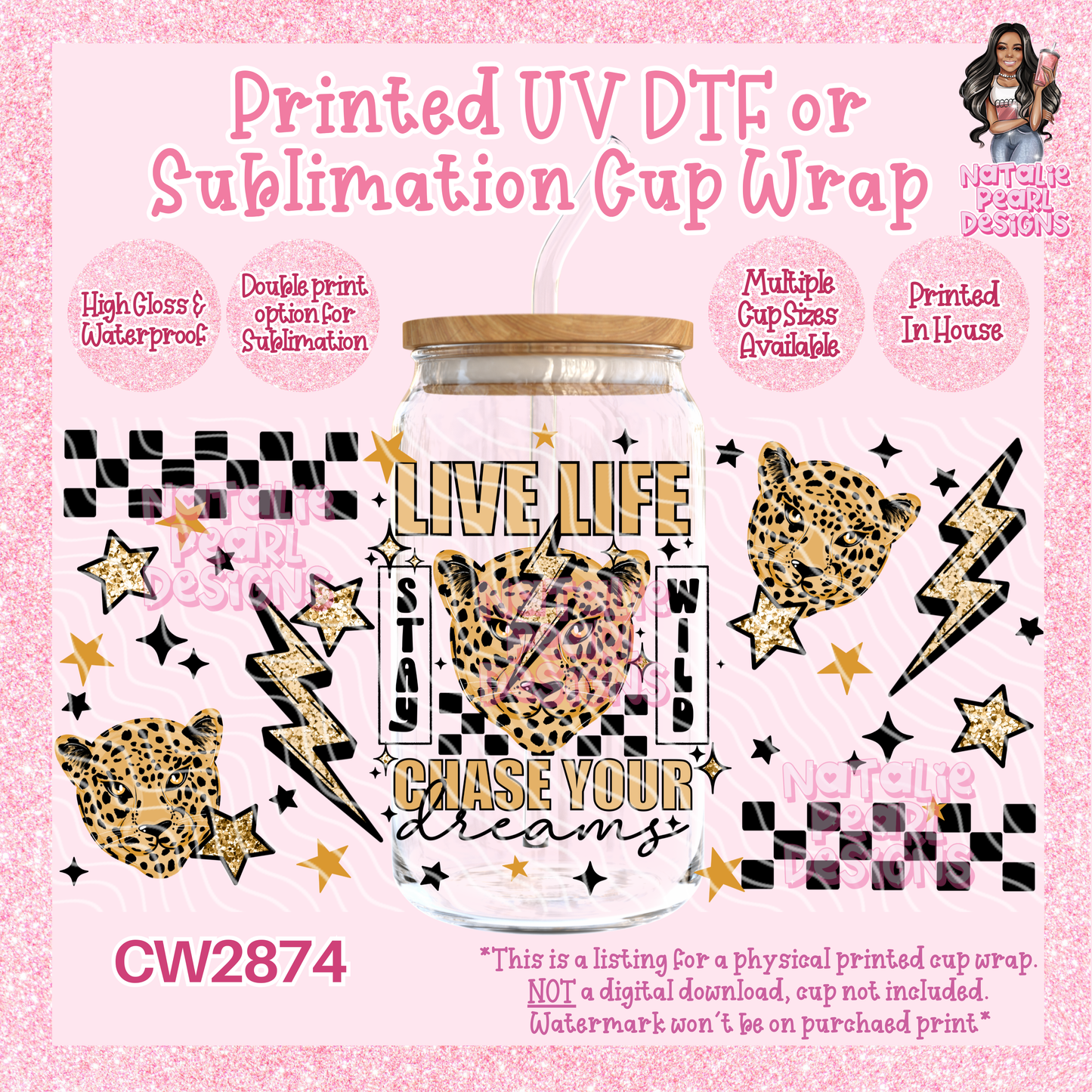 CW2874 UV DTF/SUB Cup Wraps