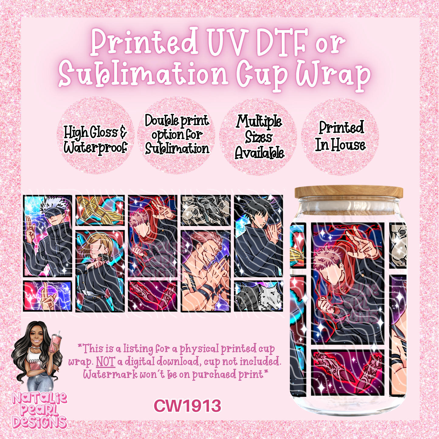 CW1913 UV DTF/SUB Cup Wraps