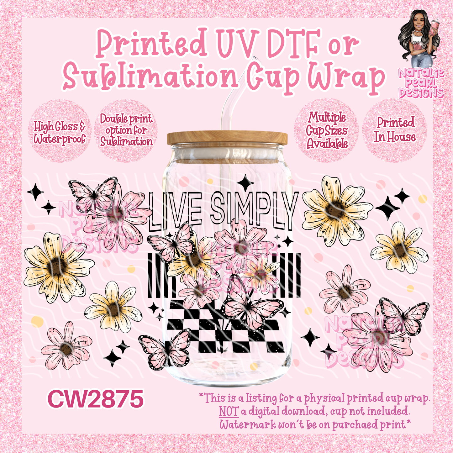 CW2875 UV DTF/SUB Cup Wraps