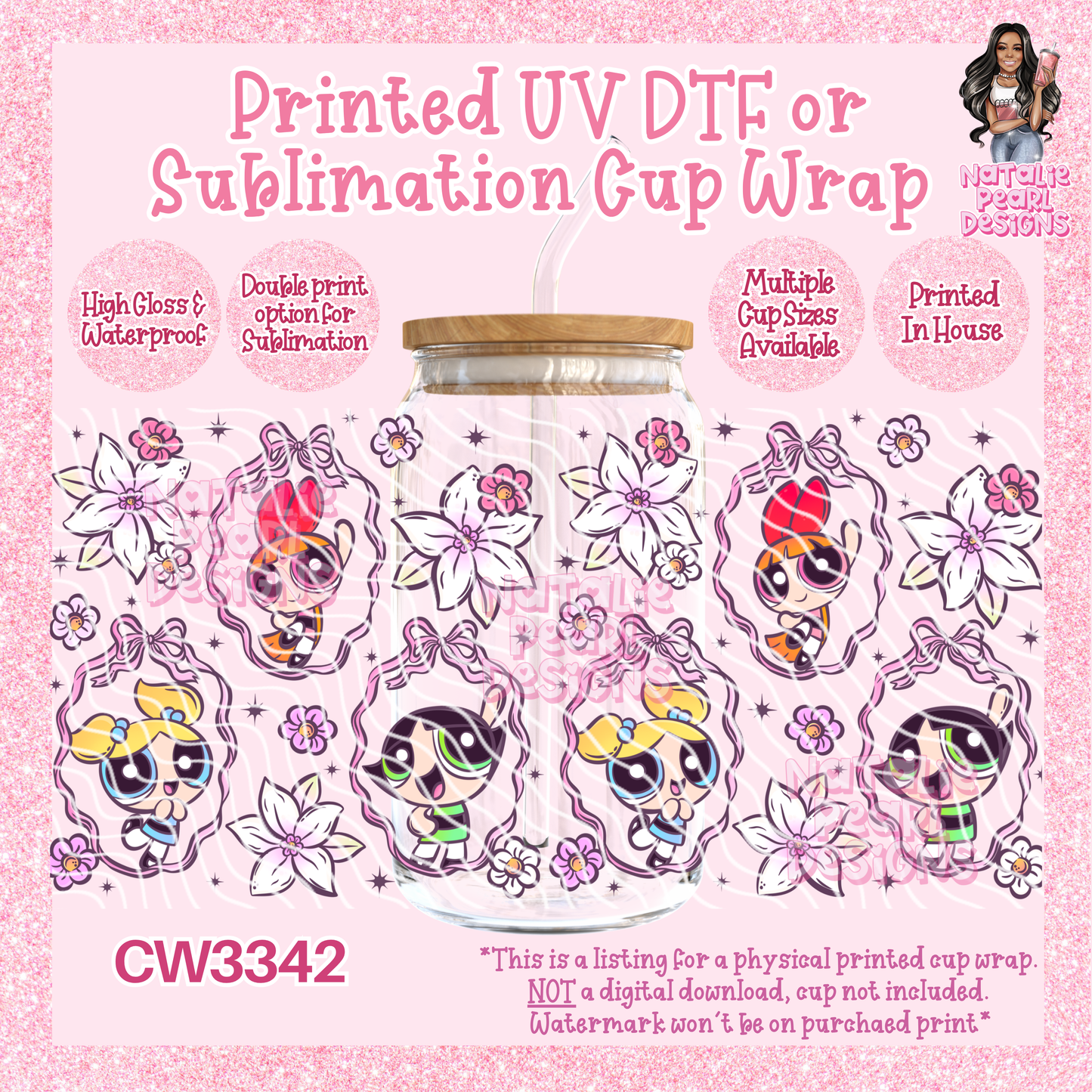 CW3342 UV DTF/SUB Cup Wraps