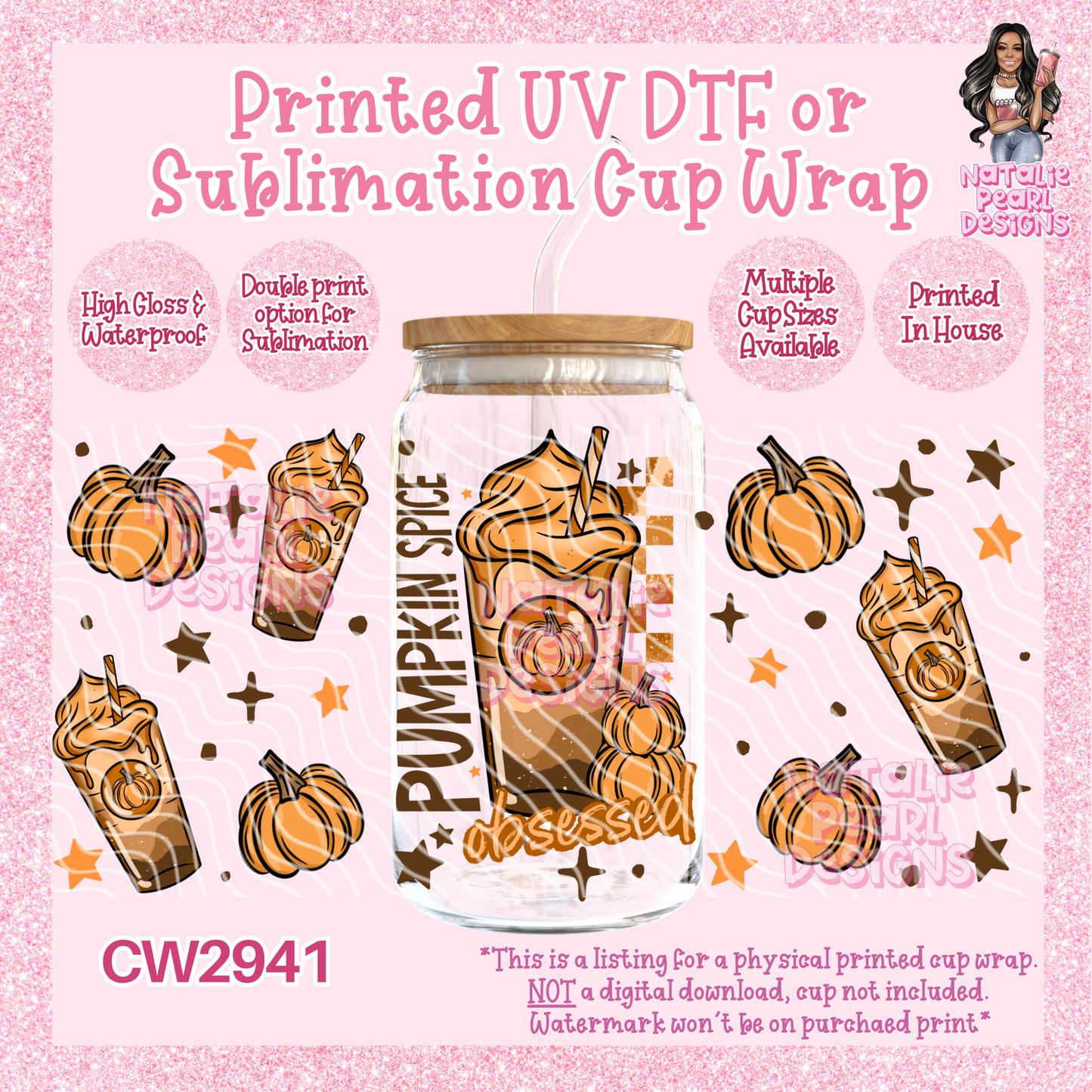 CW2941 UV DTF/SUB Cup Wraps