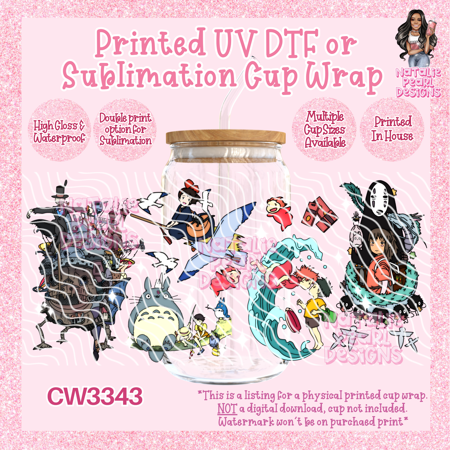 CW3343 UV DTF/SUB Cup Wraps