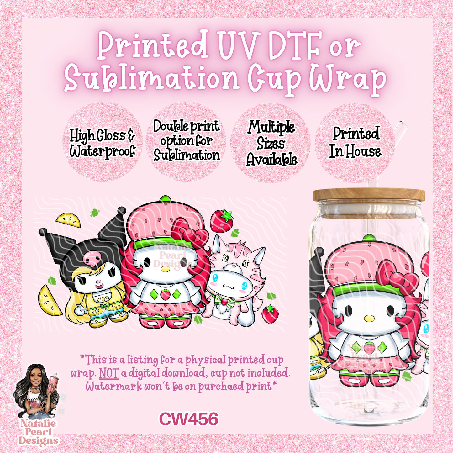 CW456 UV DTF/SUB Cup Wrap