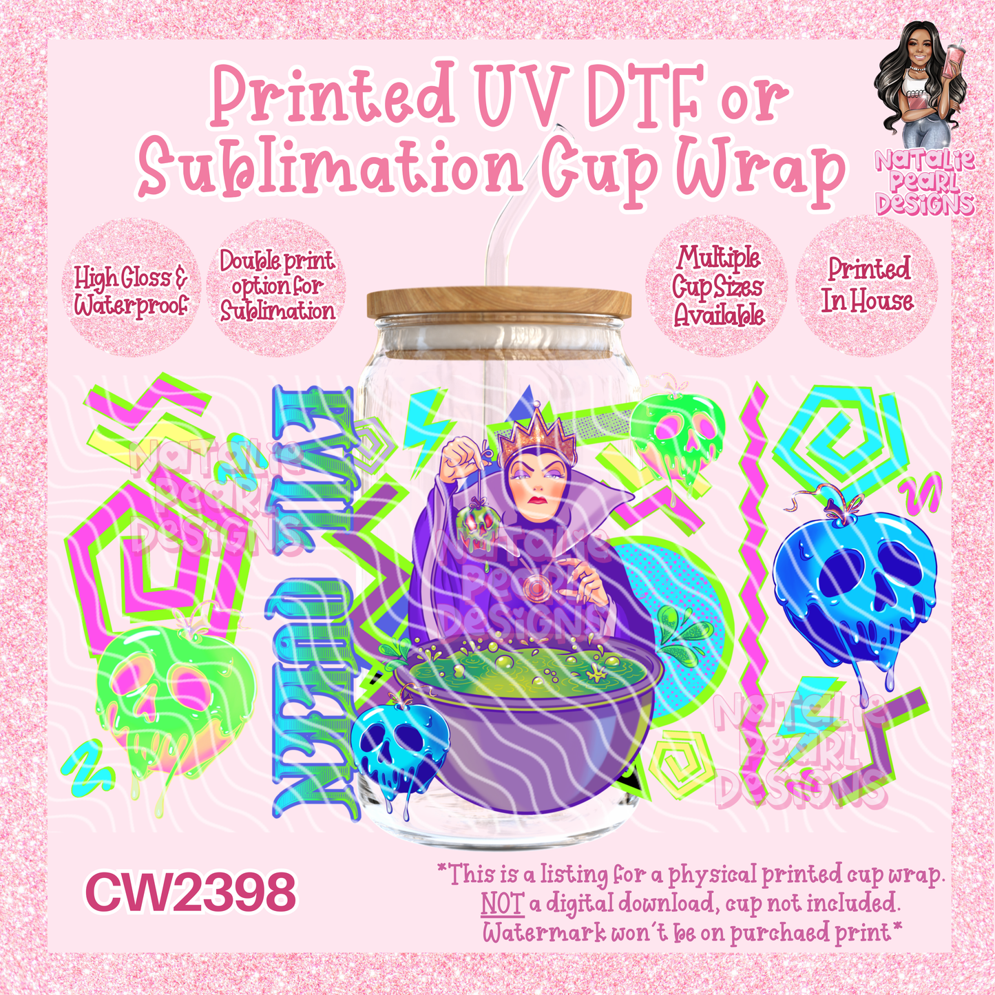CW2398 UV DTF/SUB Cup Wraps
