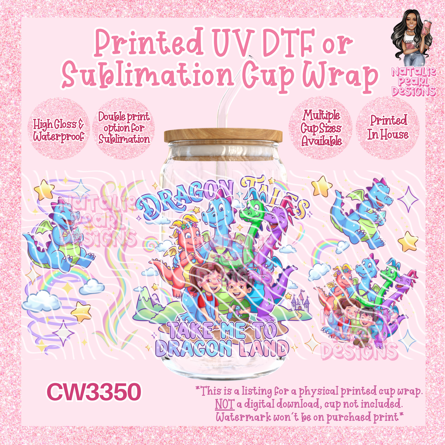 CW3350 UV DTF/SUB Cup Wraps