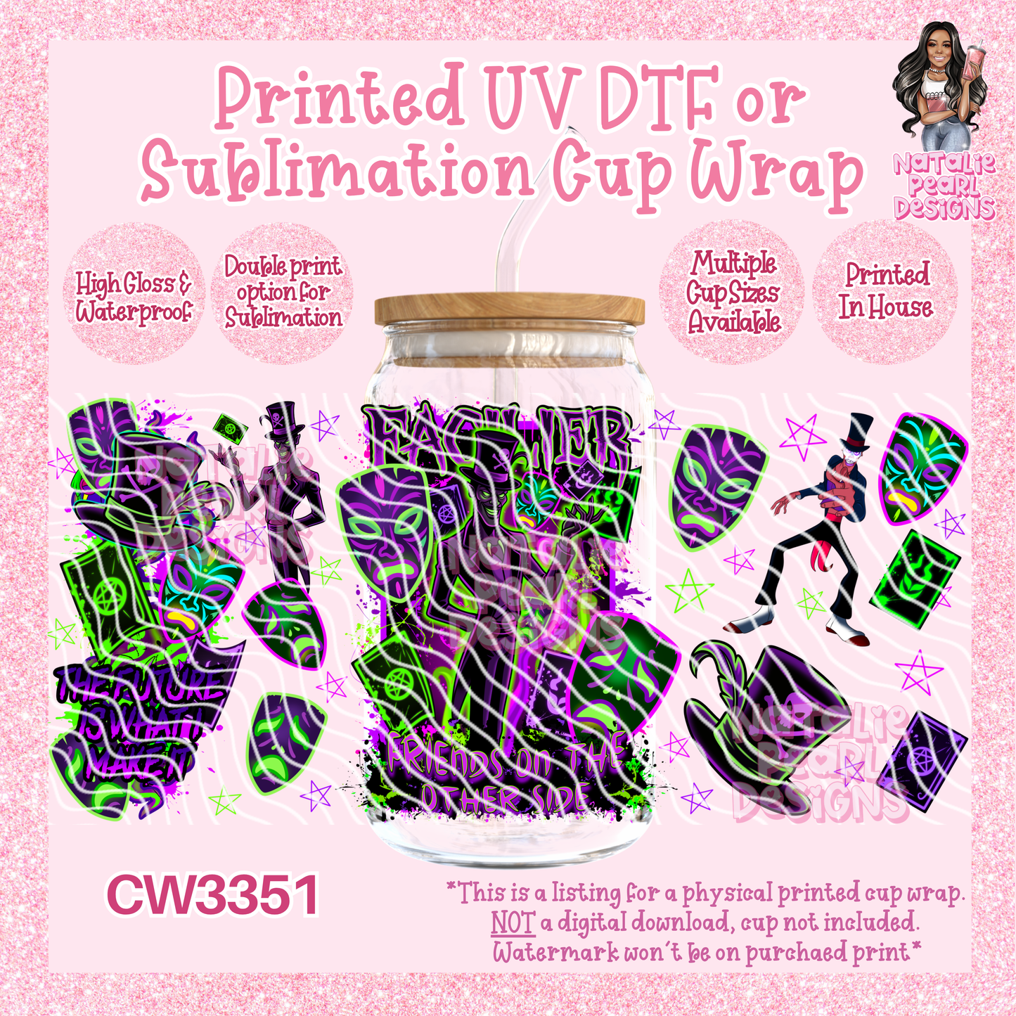 CW3351 UV DTF/SUB Cup Wraps