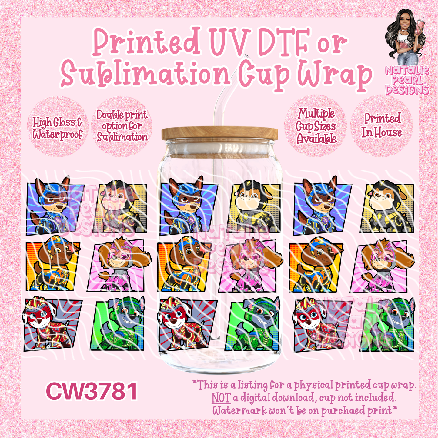 CW3781 UV DTF/SUB Cup Wraps