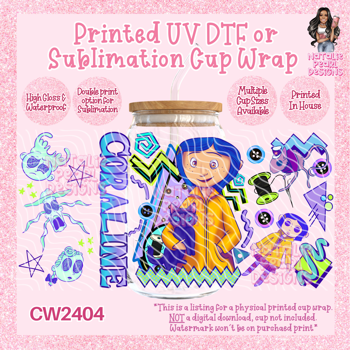 CW2404 UV DTF/SUB Cup Wraps