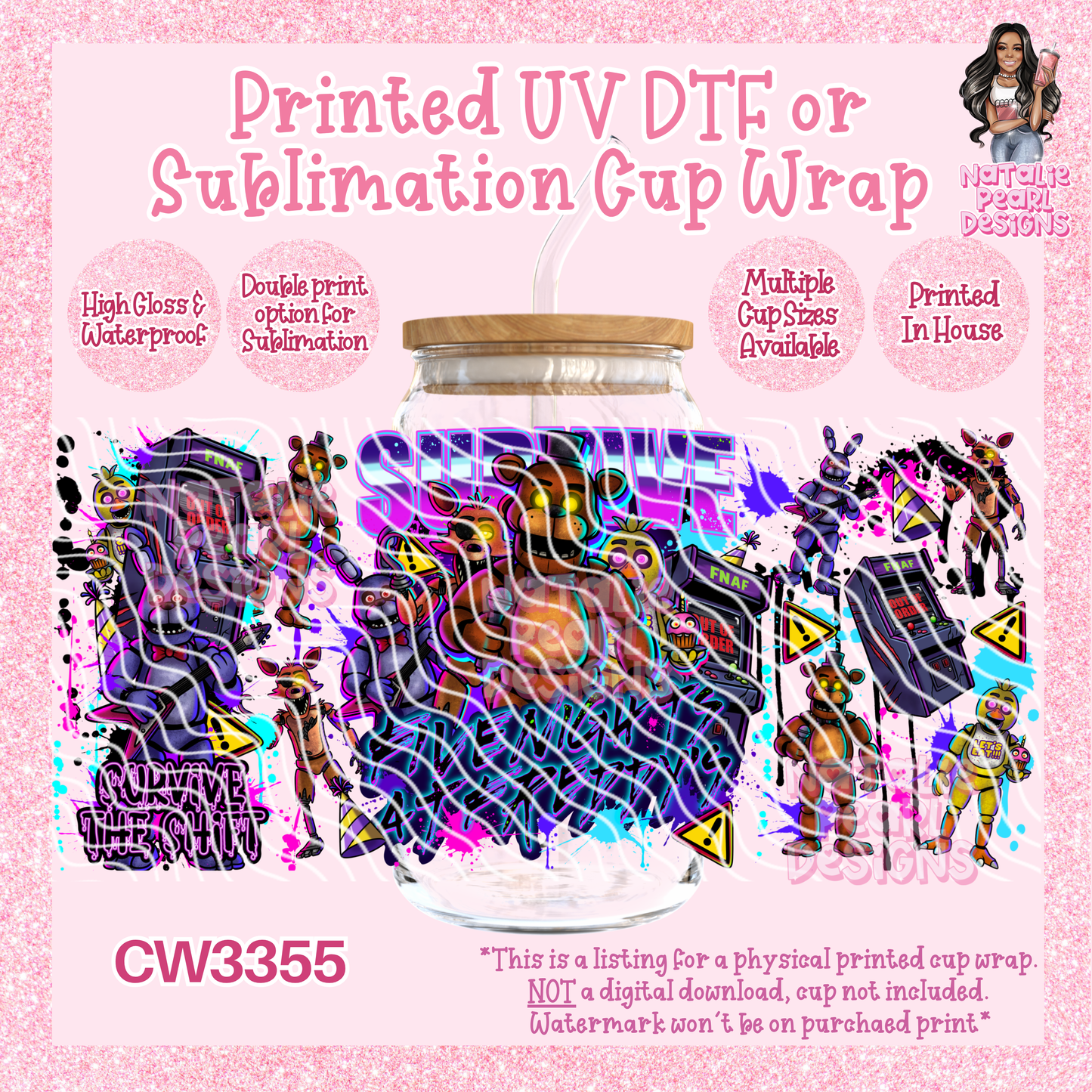 CW3355 UV DTF/SUB Cup Wraps