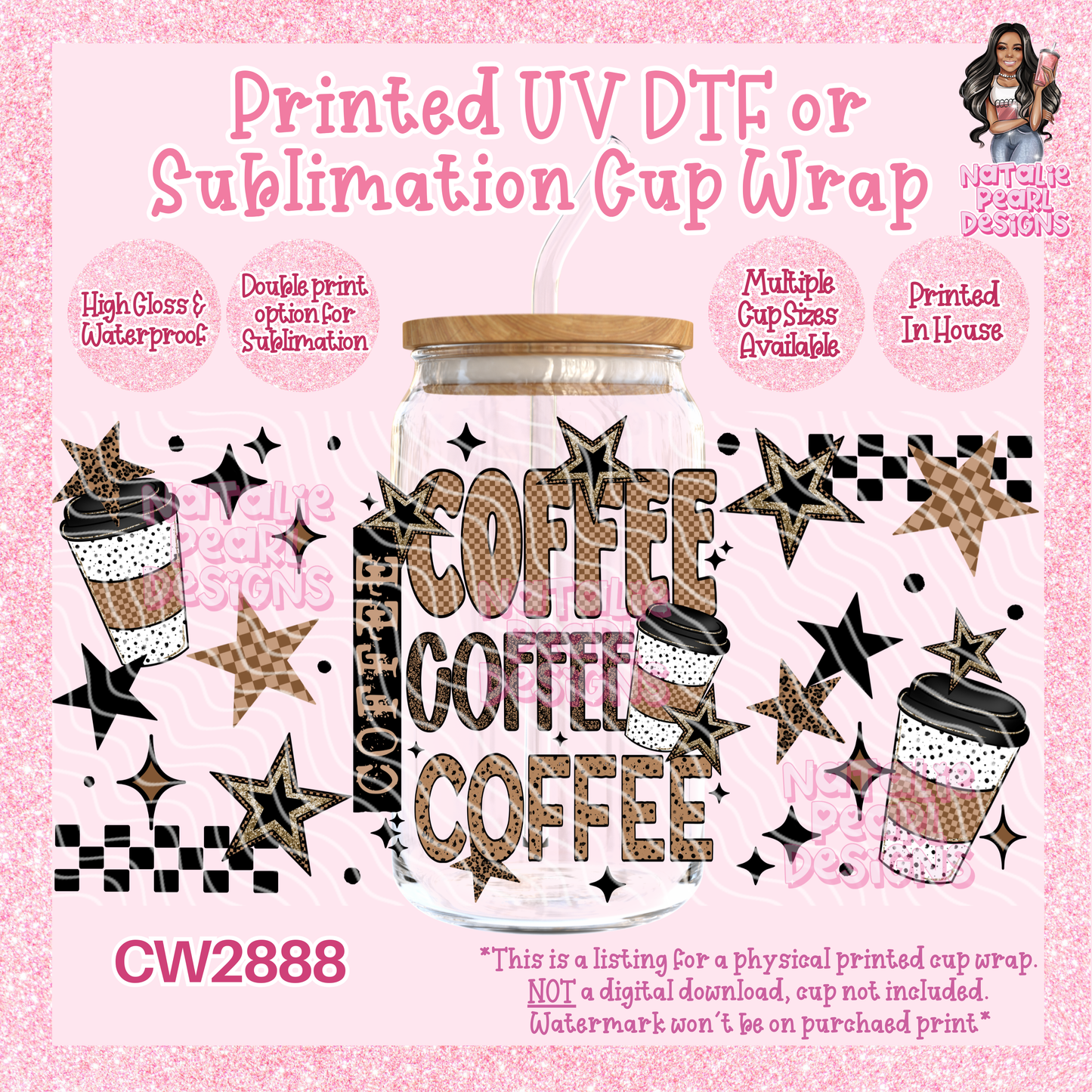 CW2888 UV DTF/SUB Cup Wraps