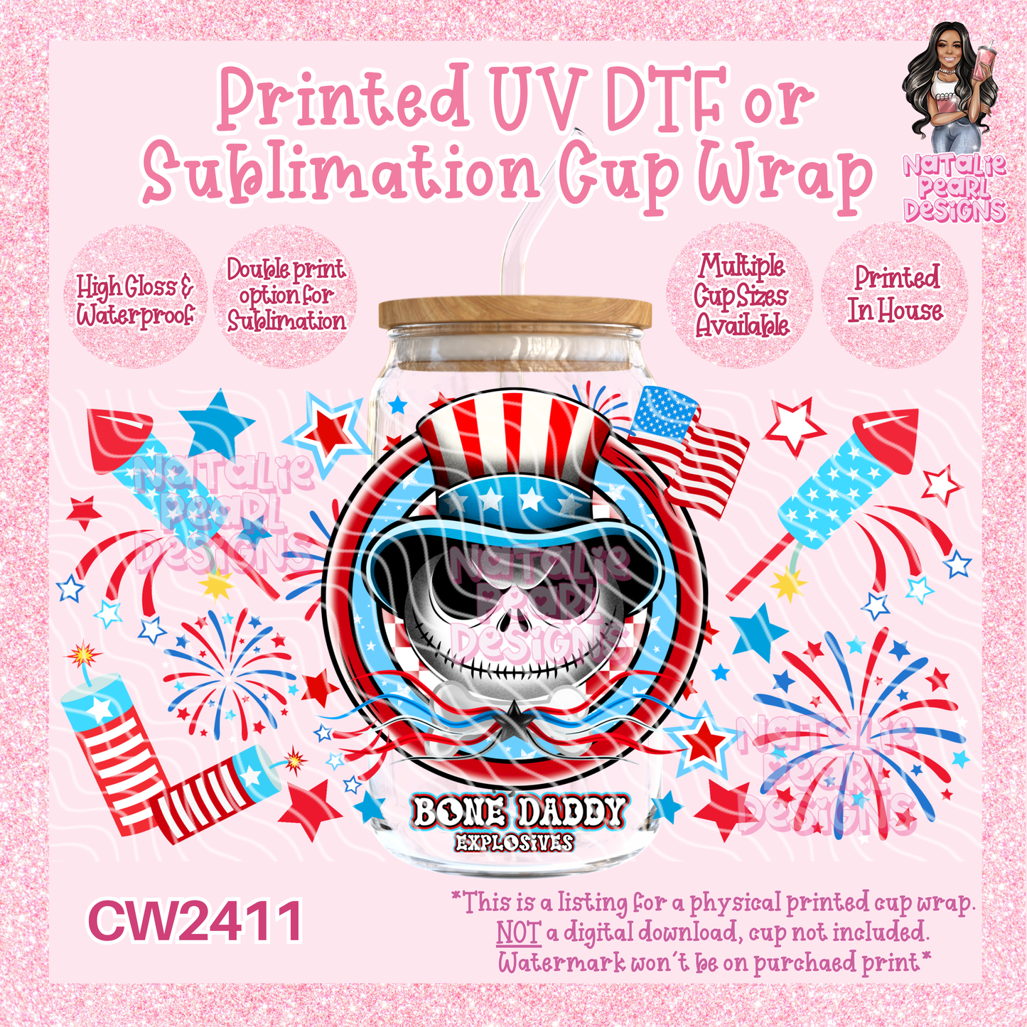 CW2411 UV DTF/SUB Cup Wraps