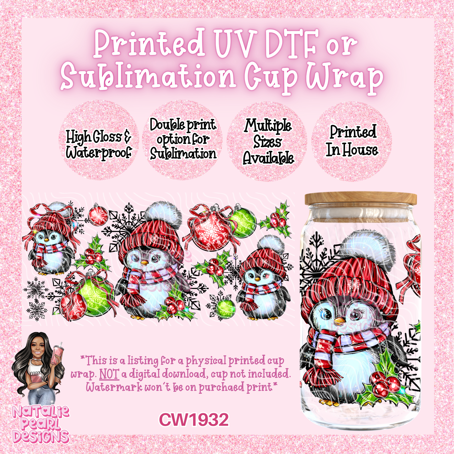 CW1932 UV DTF/SUB Cup Wraps