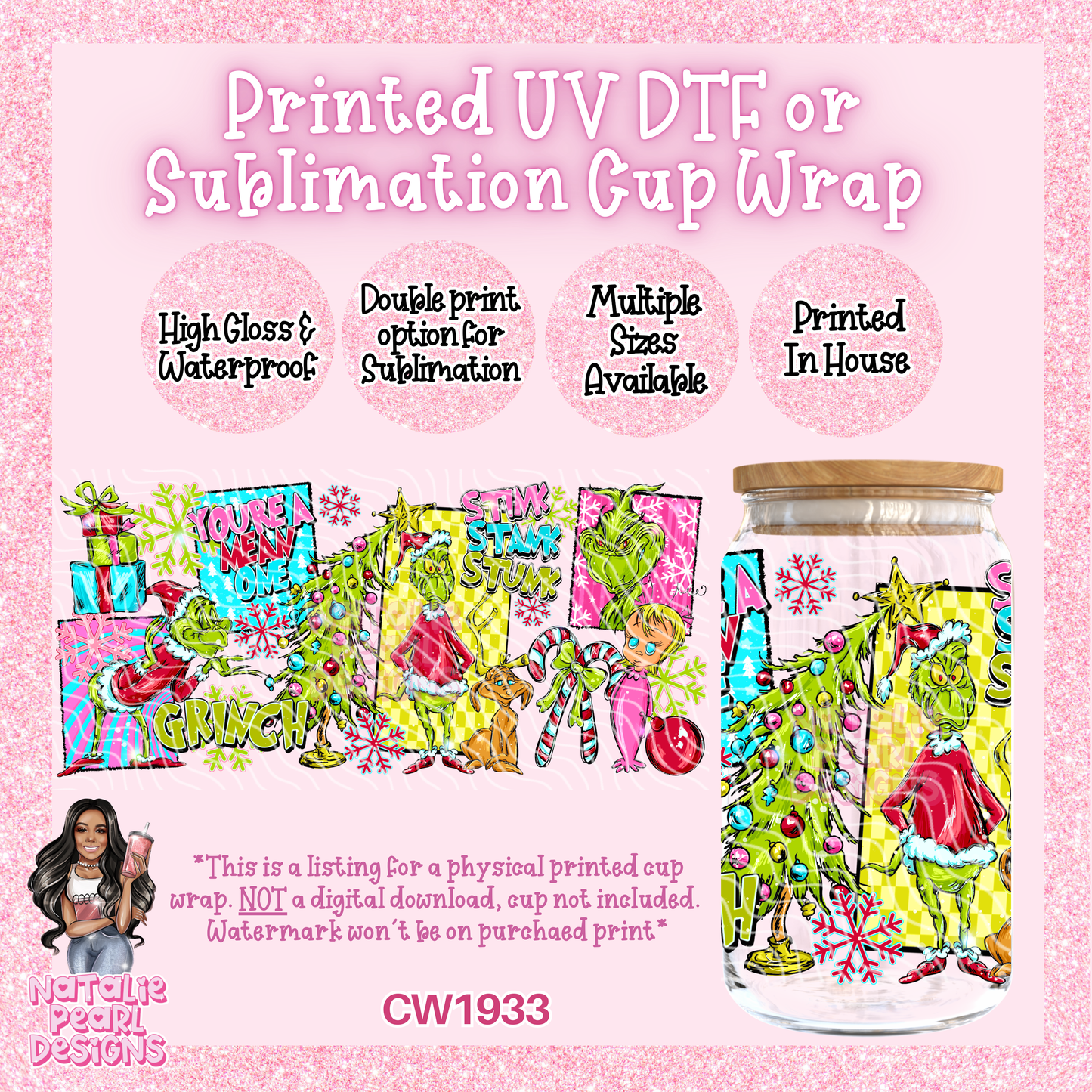 CW1933 UV DTF/SUB Cup Wraps