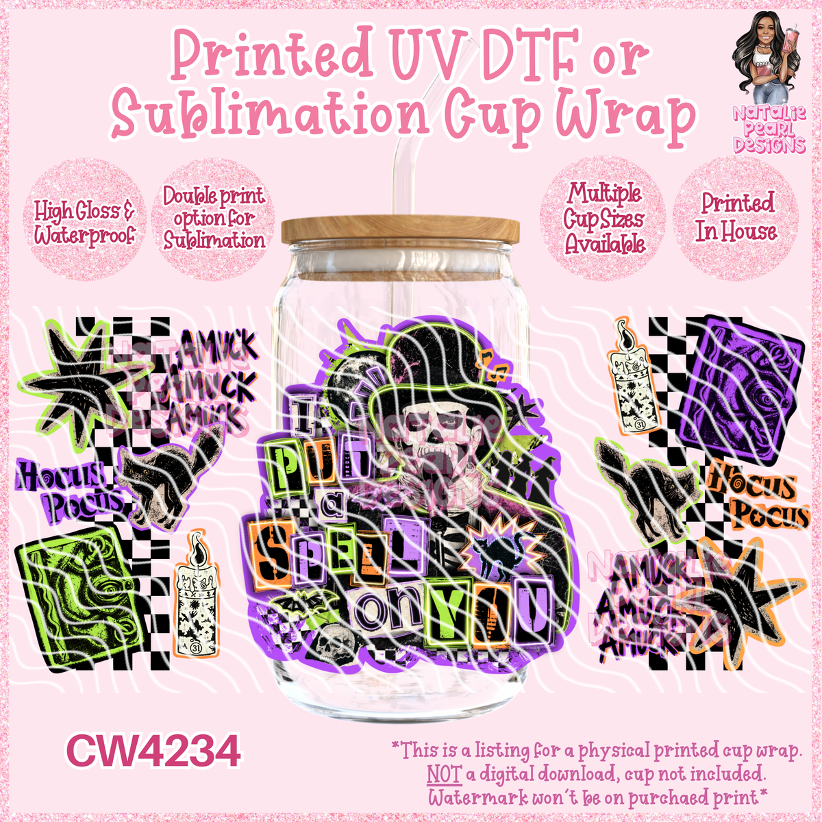 CW4234 UV DTF/SUB Cup Wraps