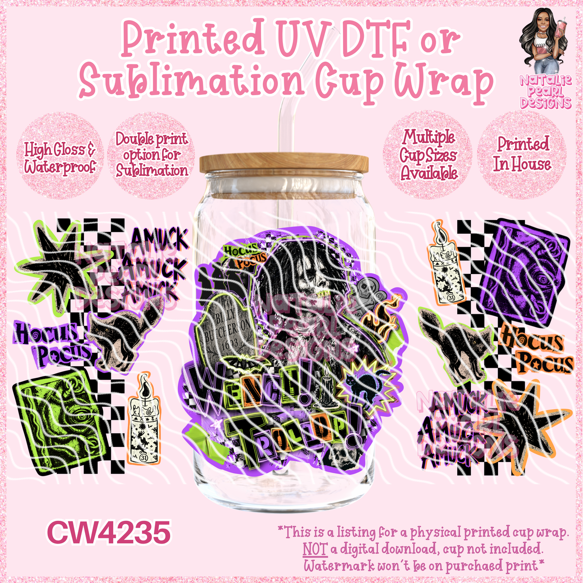 CW4235 UV DTF/SUB Cup Wraps