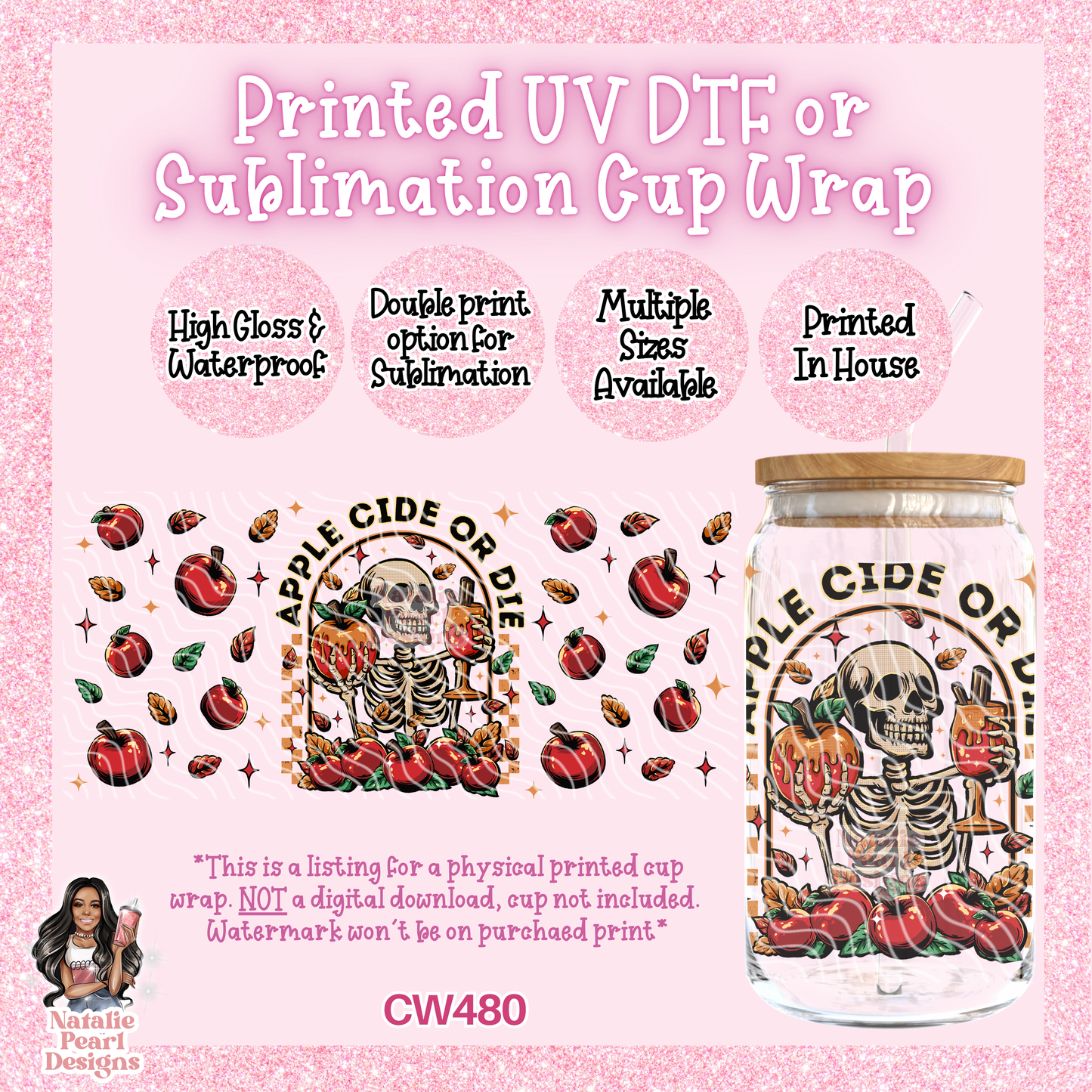 CW480 UV DTF/SUB Cup Wrap