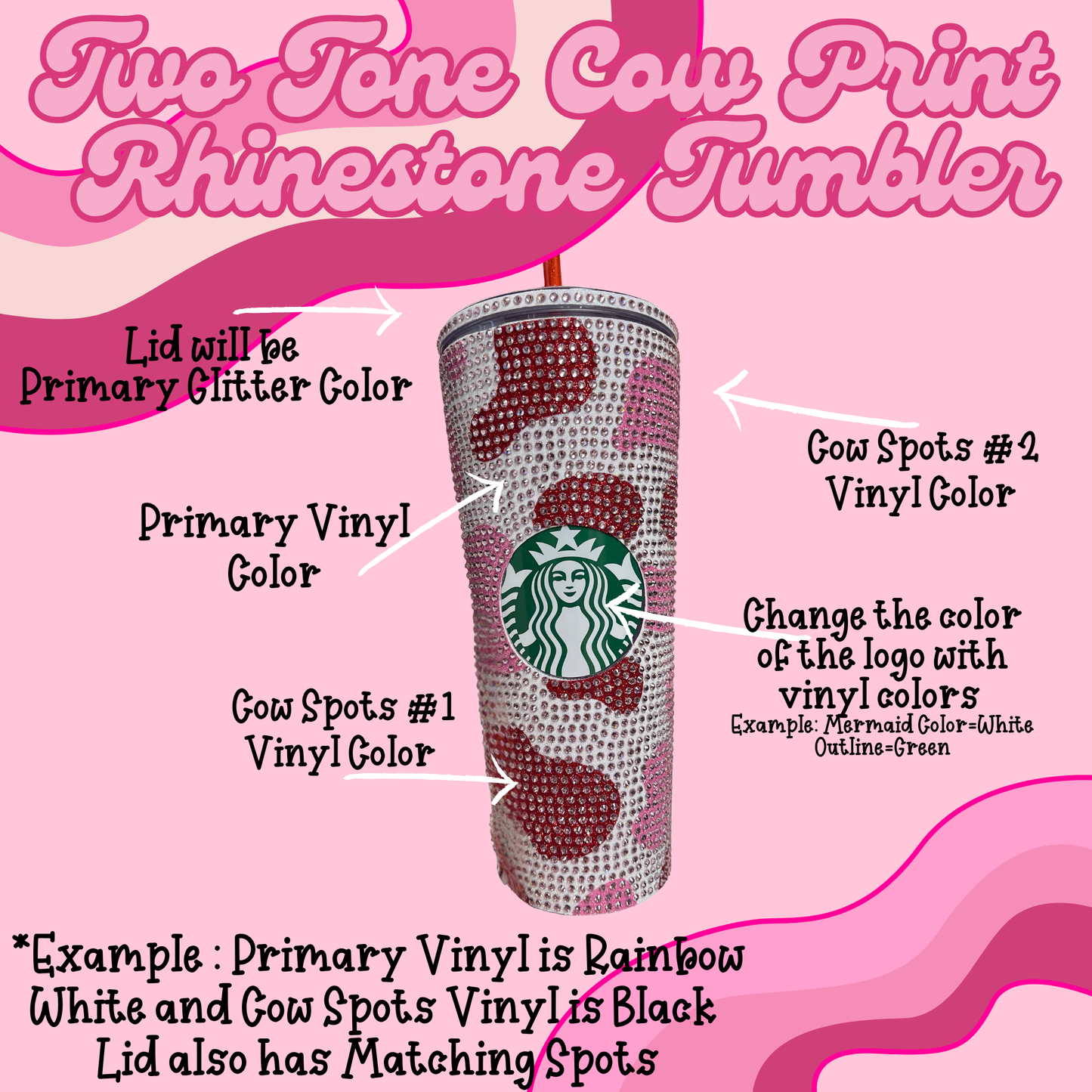 Custom Glitter & Rhinestone Tumbler( All Patterns)