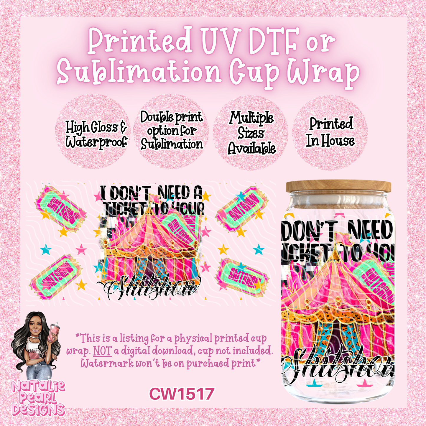 CW1517 UV DTF/SUB Cup Wrap