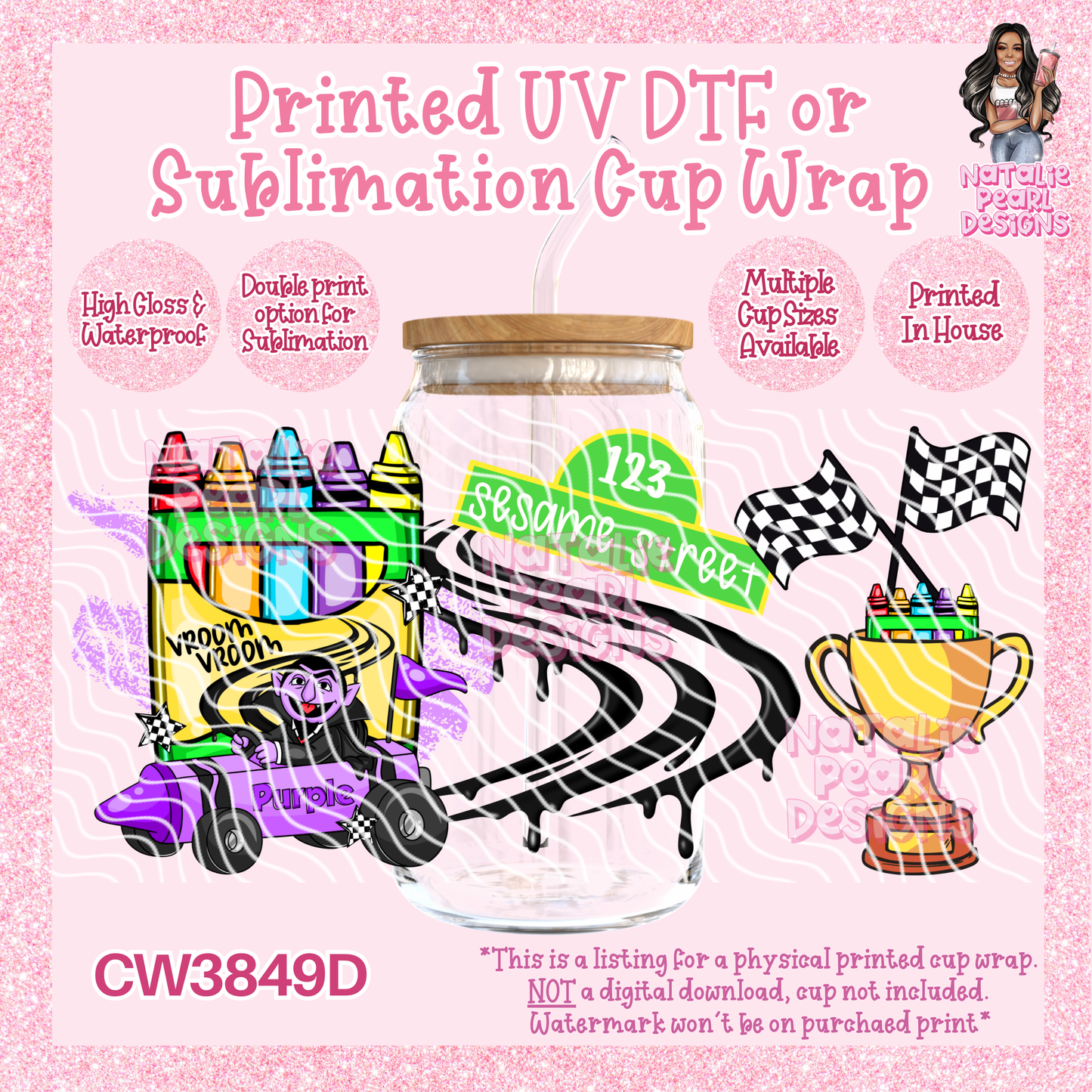 CW3849D UV DTF/SUB Cup Wraps