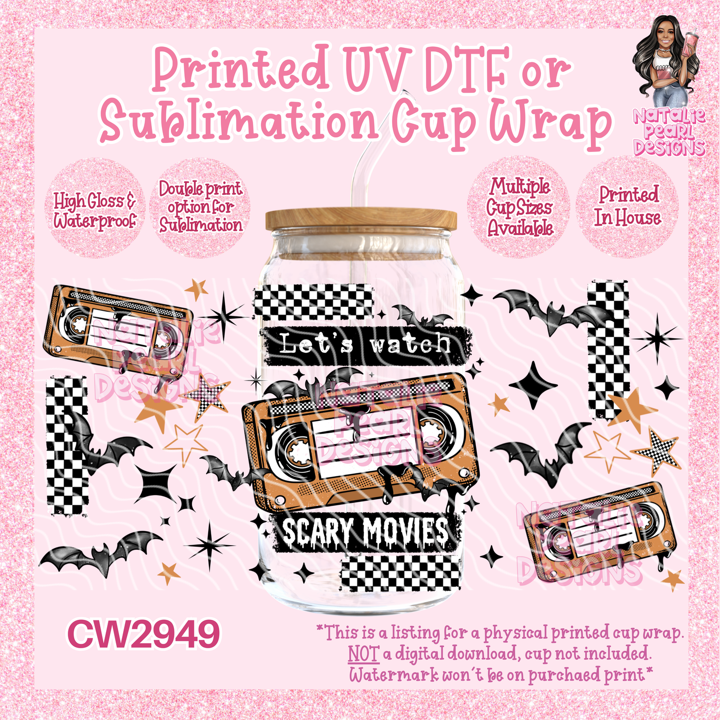 CW2949 UV DTF/SUB Cup Wraps