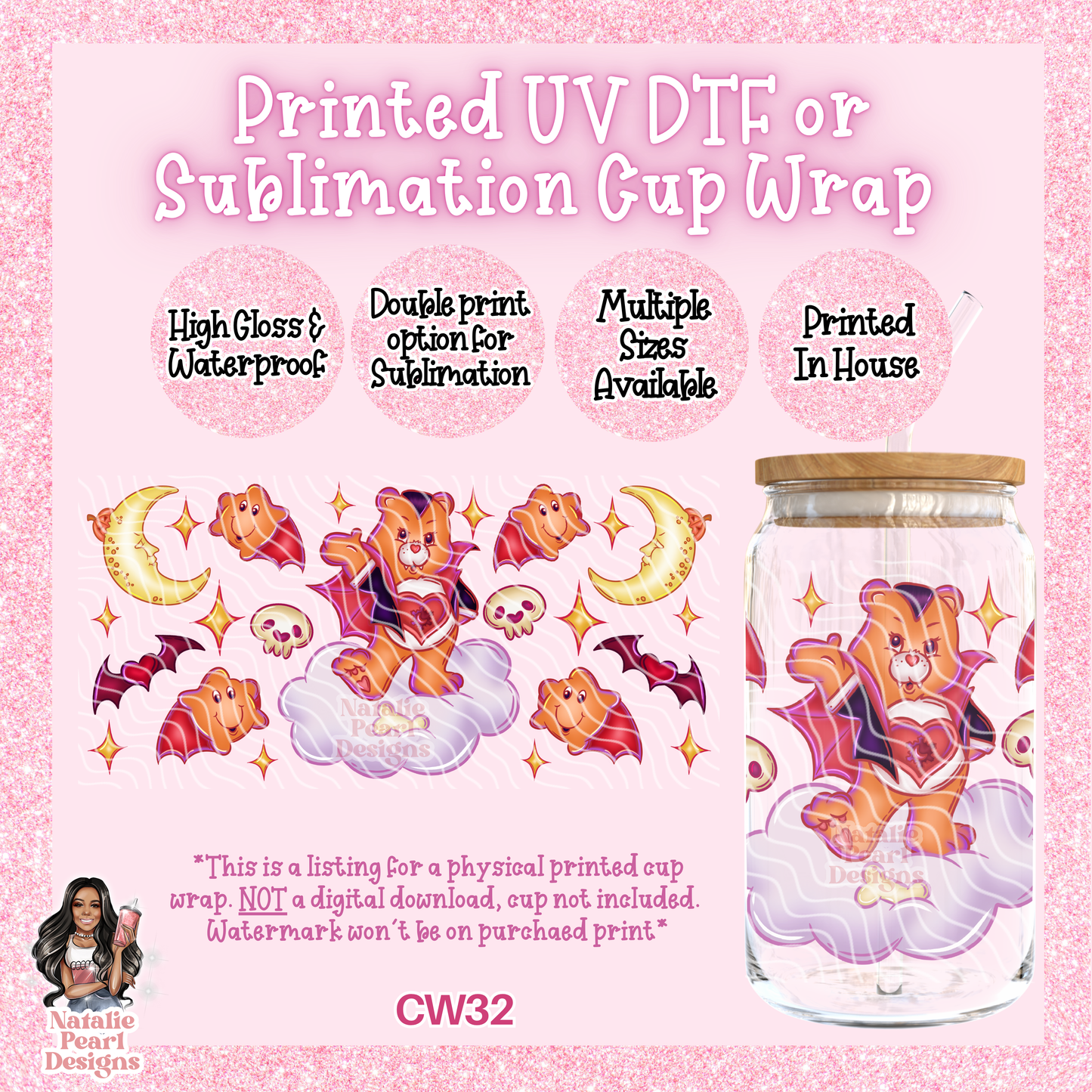 CW32 UV DTF/SUB Cup Wrap