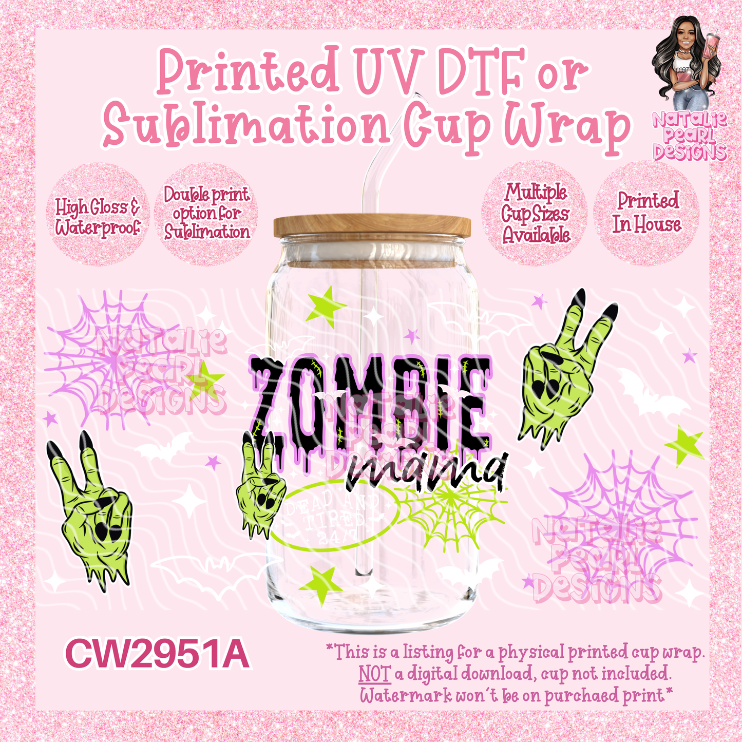 CW2951A UV DTF/SUB Cup Wraps